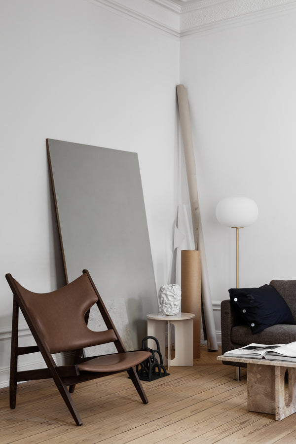 Stehlampe JWDA roter Travertin