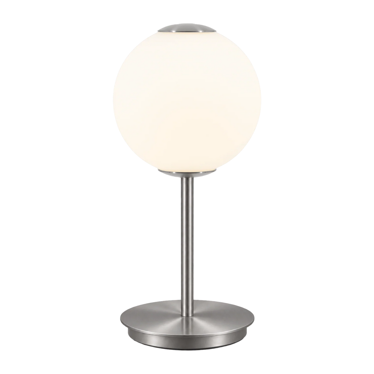 Tragbare Lampe AUDREY MOVE in Weiß mit silberner Einlage