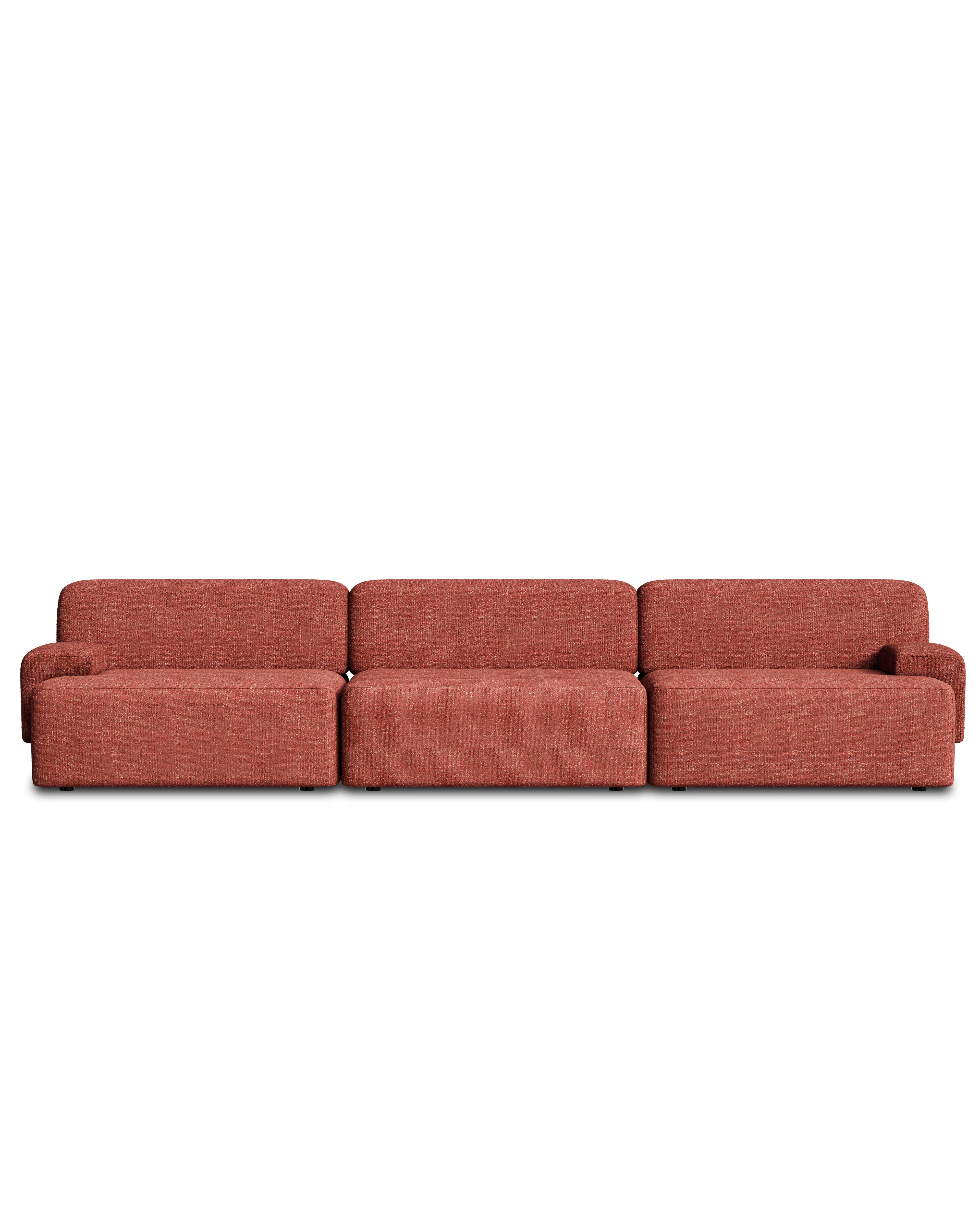 Sofa modułowa 3-osobowa UMI kasztanowy czerwony