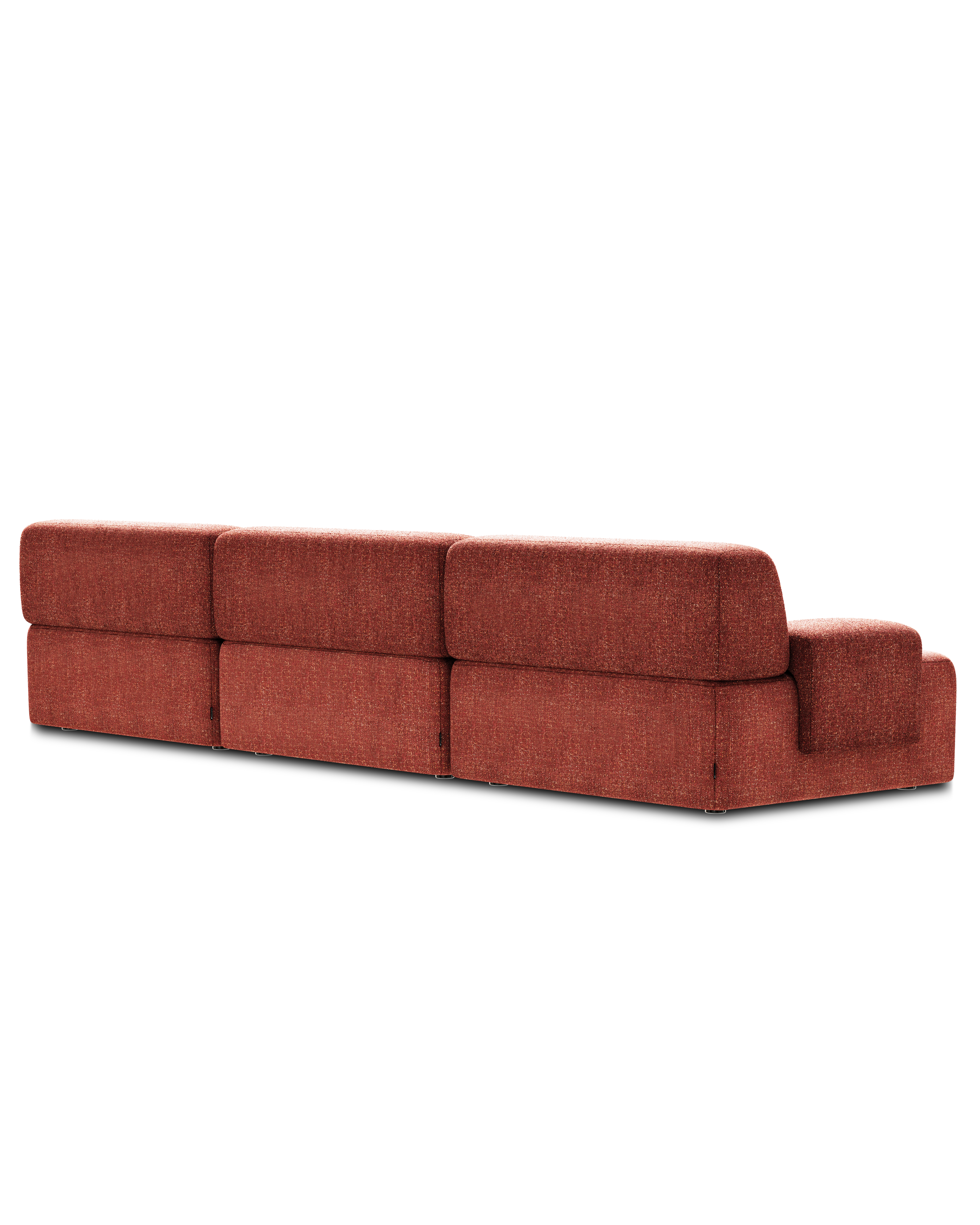 Sofa modułowa 3-osobowa UMI kasztanowy czerwony