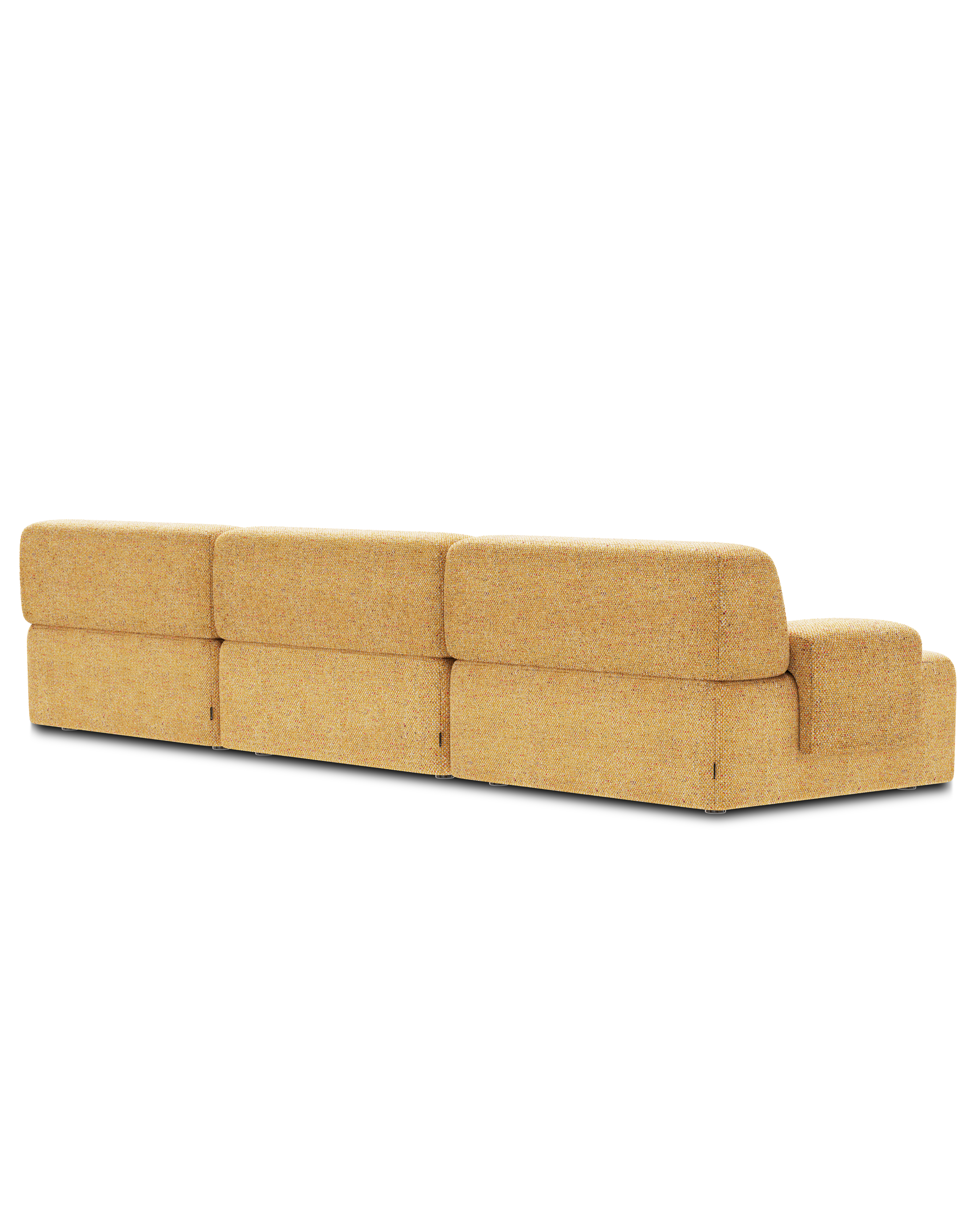 Modulares 3-Sitzer-Sofa UMI herbstliches Orange