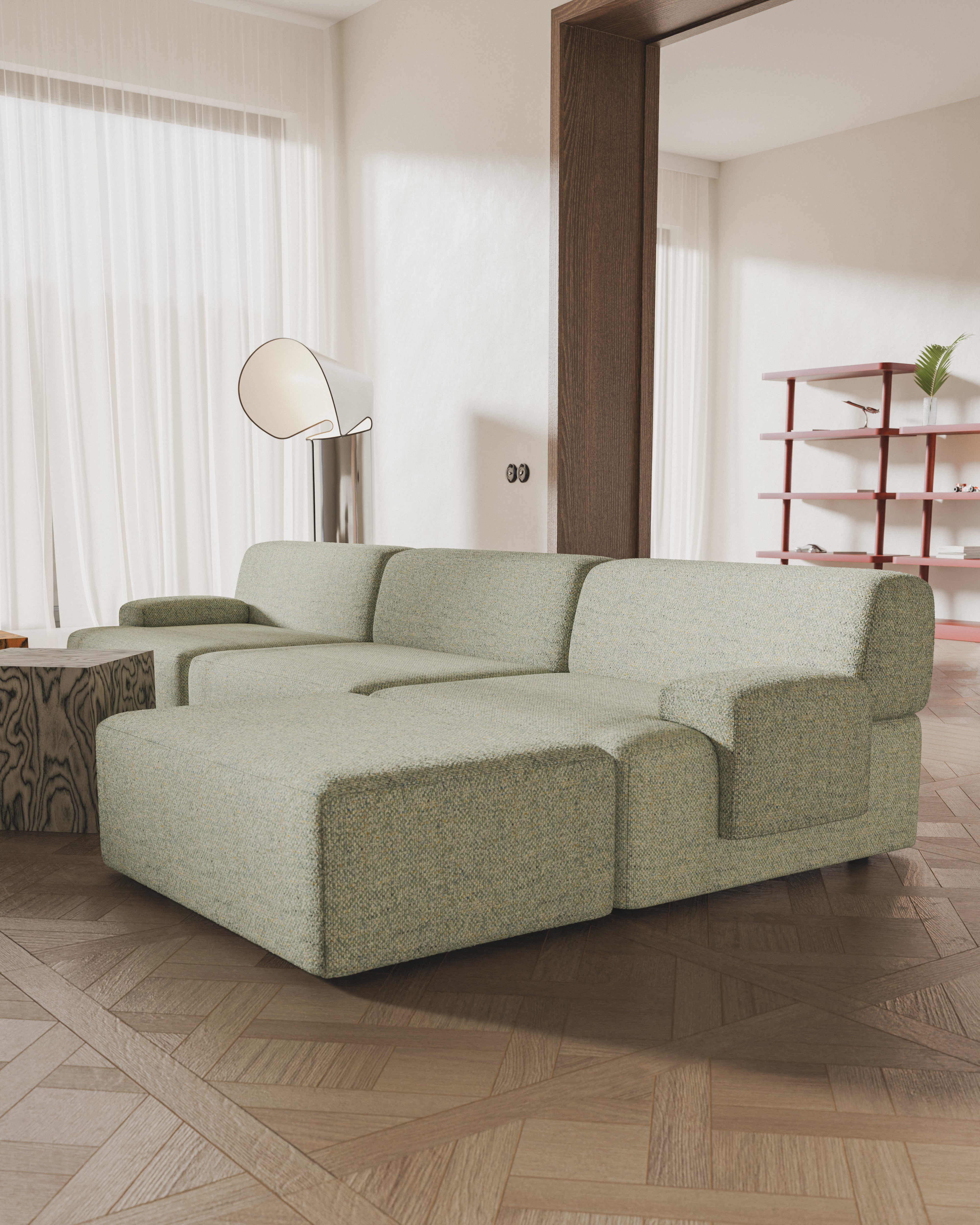 Modulares Sofa Umi 3-sitzige Ecksofa