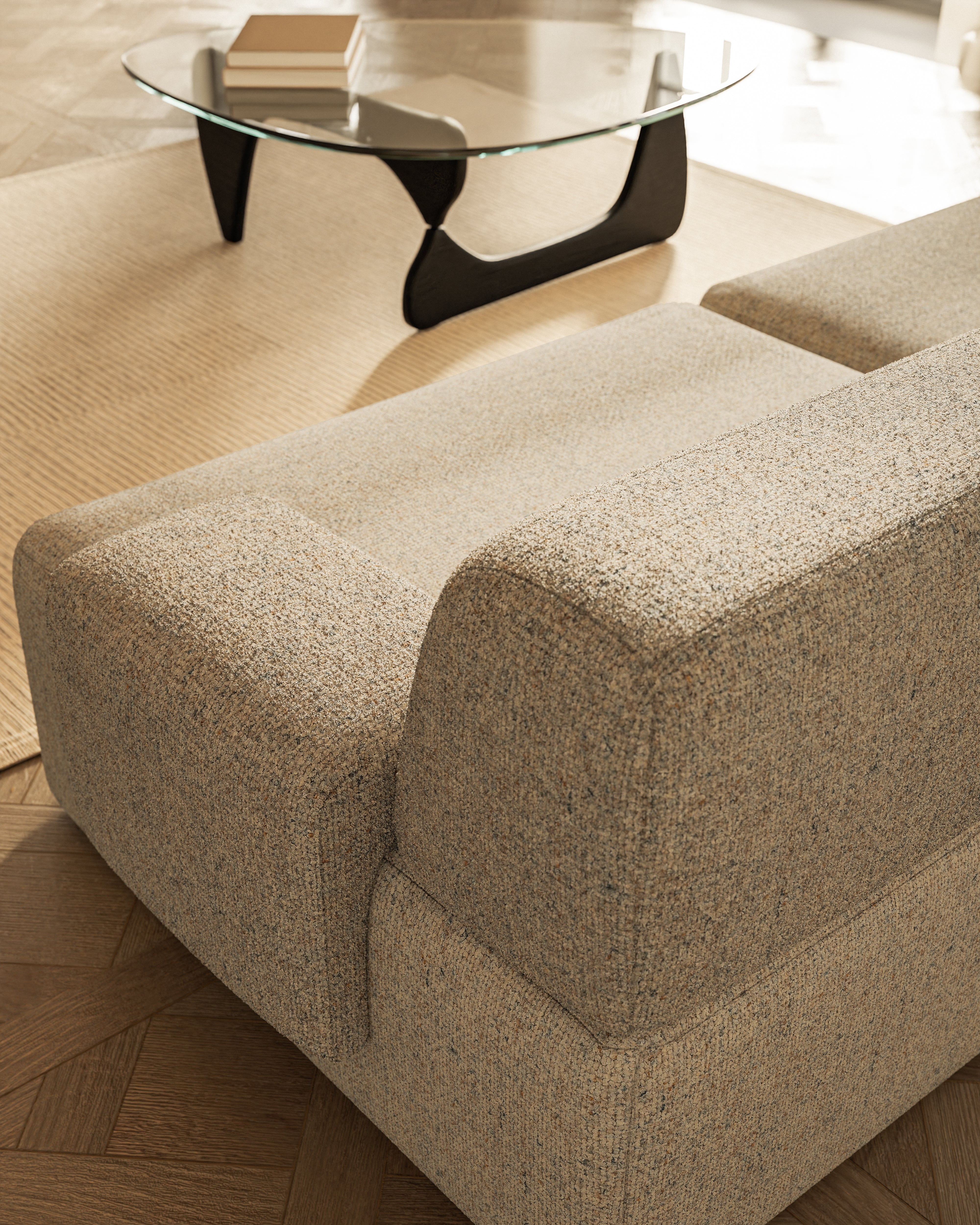 Modulares Sofa Umi 3-sitzig Ecksofa