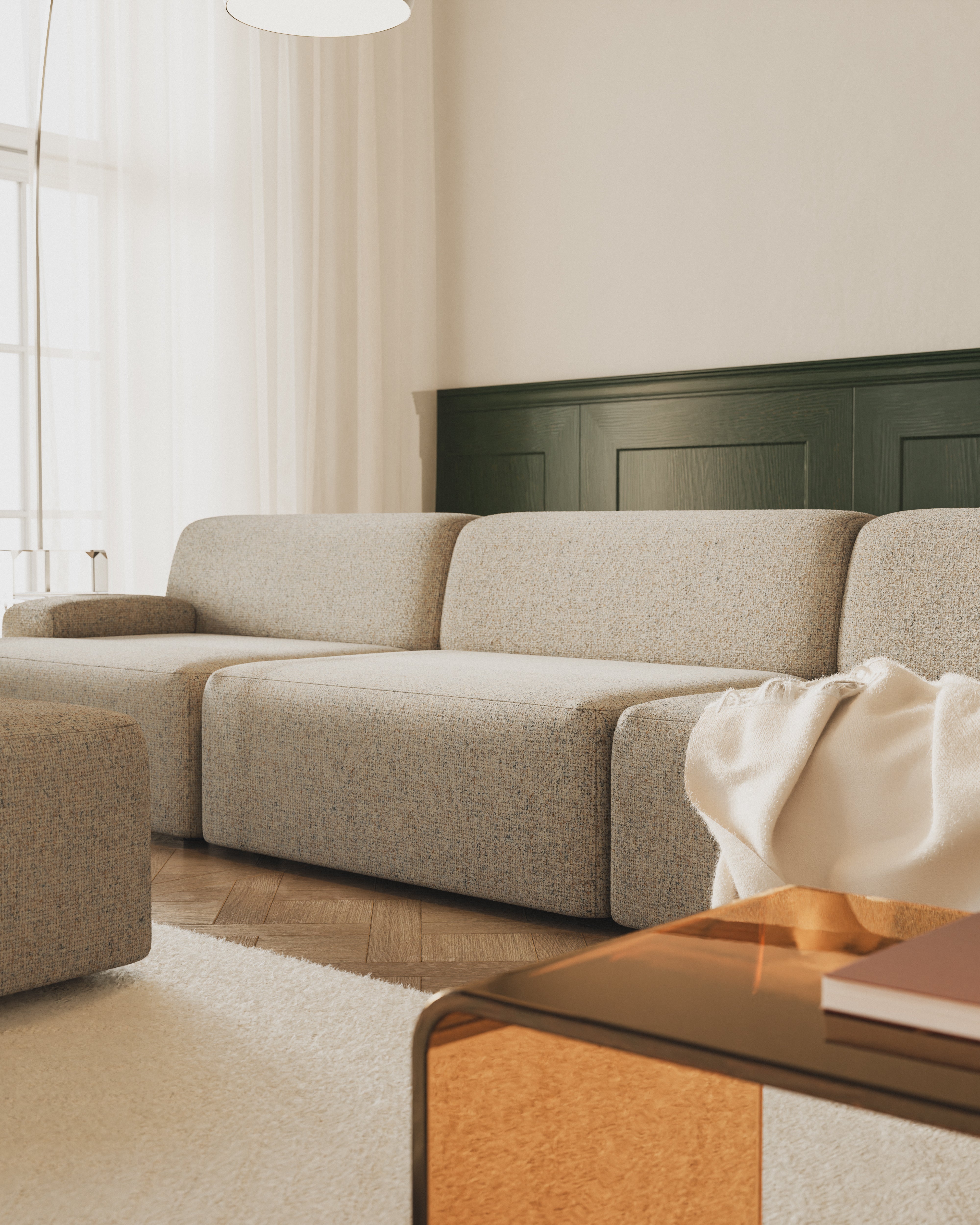 Modulares Sofa Umi 3-sitzig Ecksofa