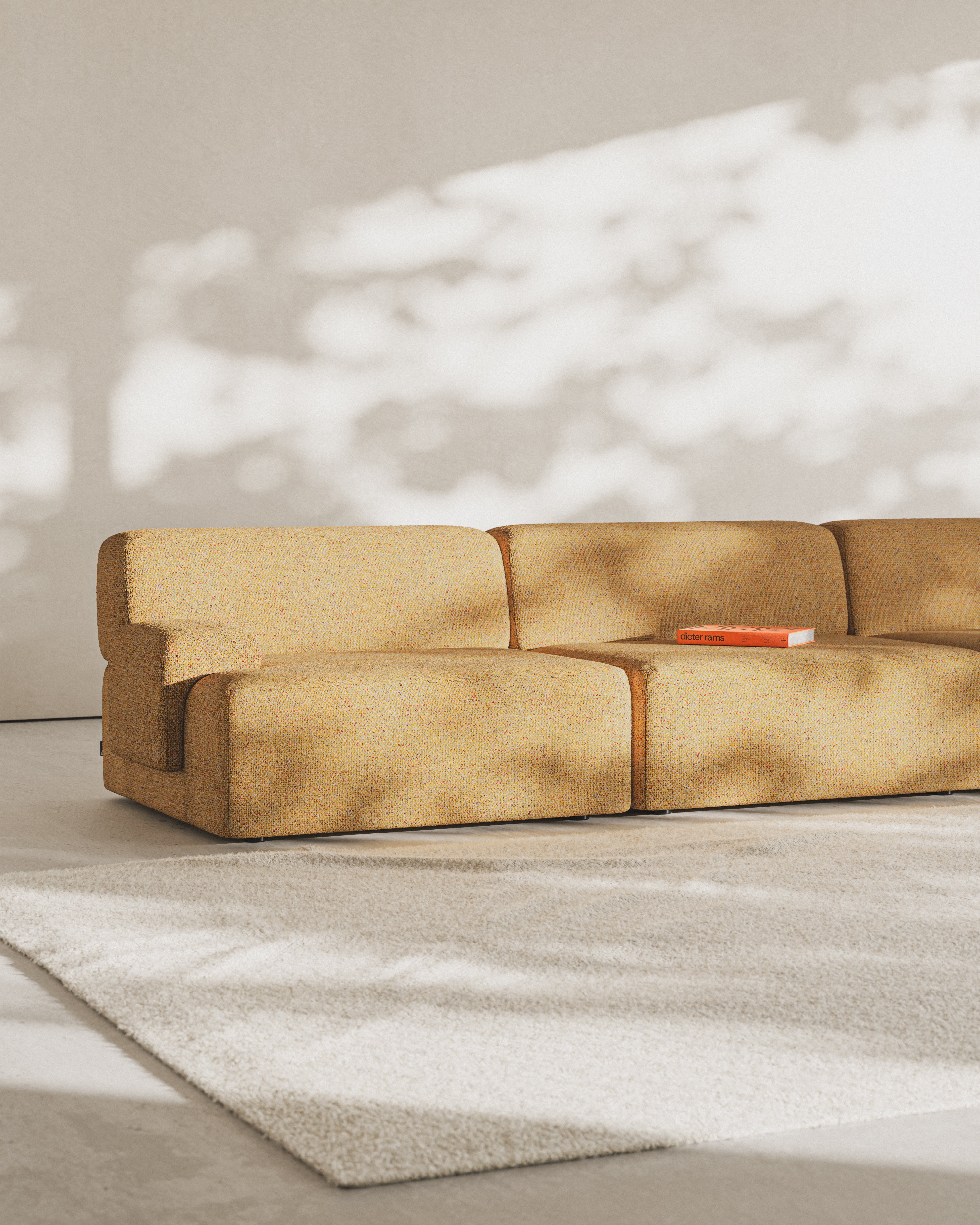 Modulares 3-Sitzer-Sofa UMI herbstliches Orange