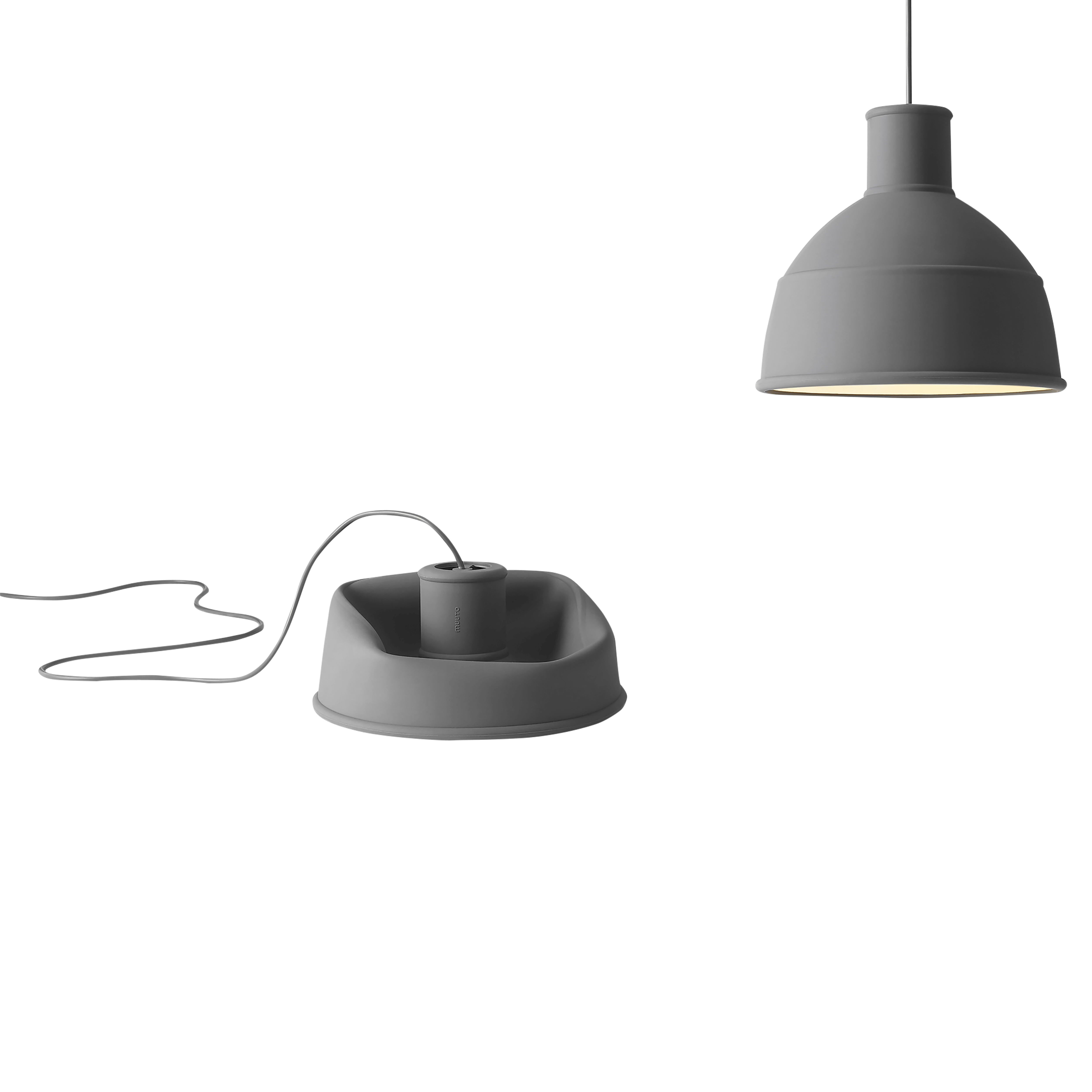 Pendelleuchte UNFOLD grau