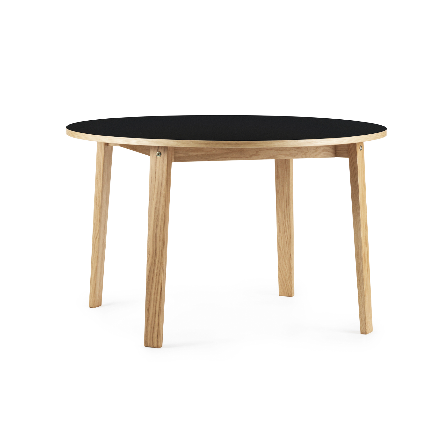 Round table Slice Linoeum oak veneer