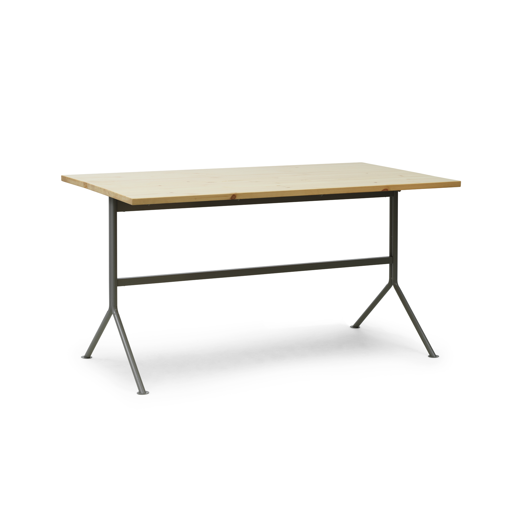 KIP desk natural pine with gray base
