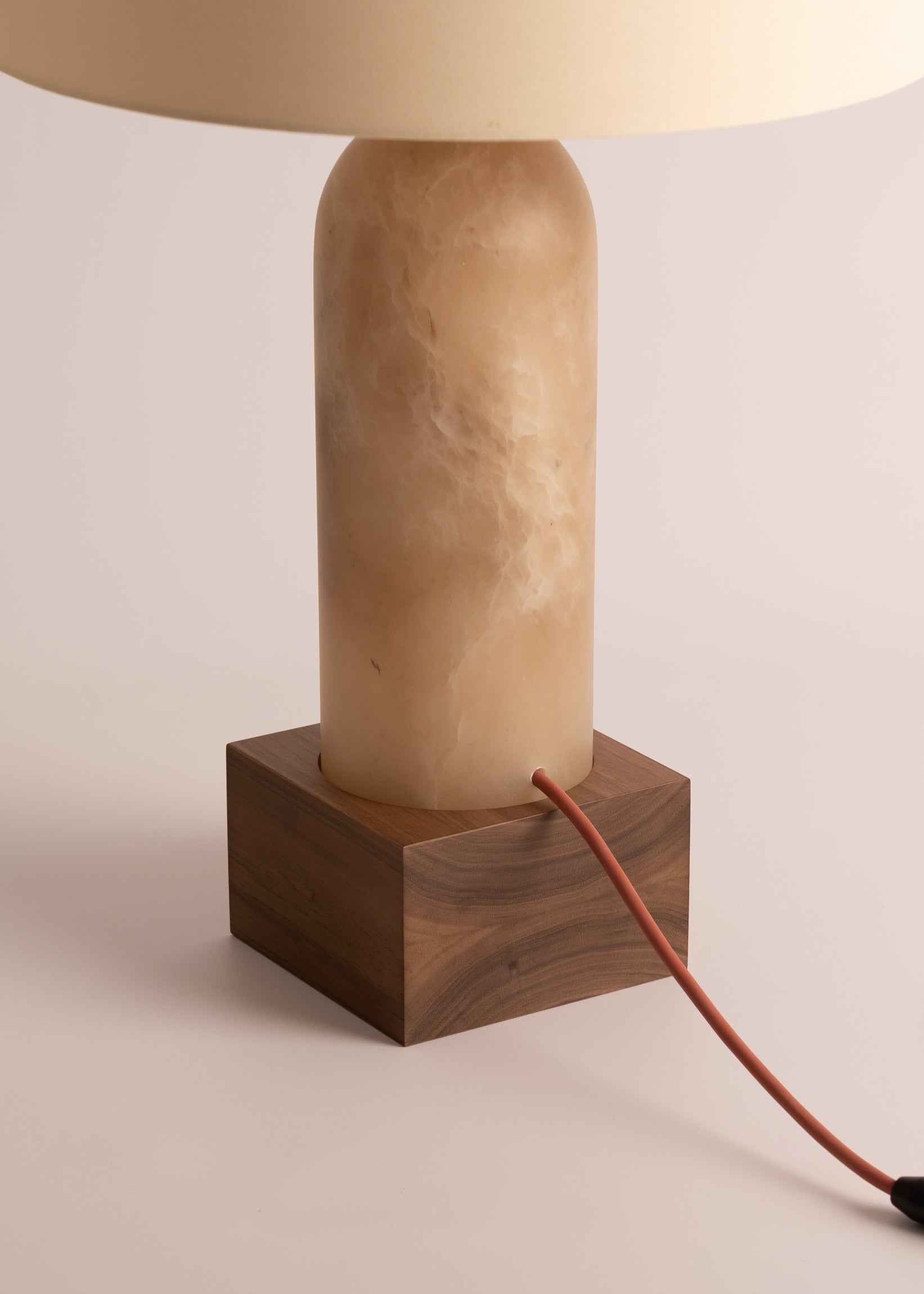 PURA KELO Table Lamp Dark Beige Alabaster
