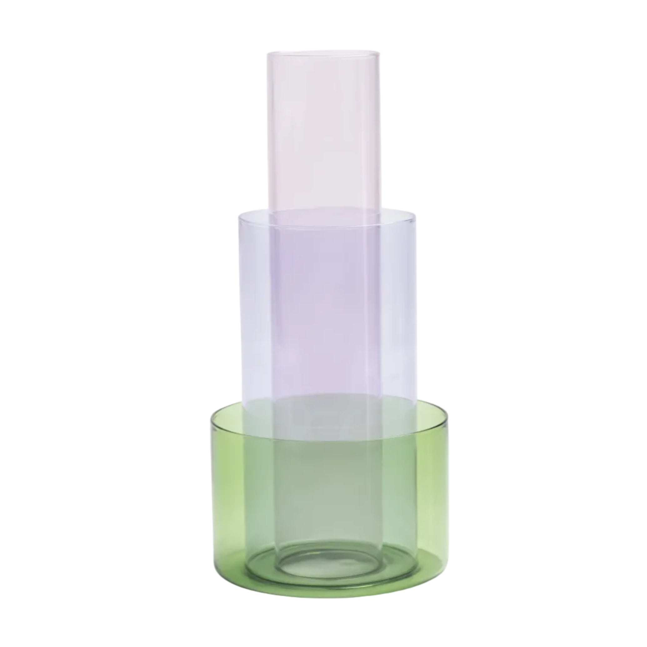 AMPHI Vase in Pink with Purple and Green