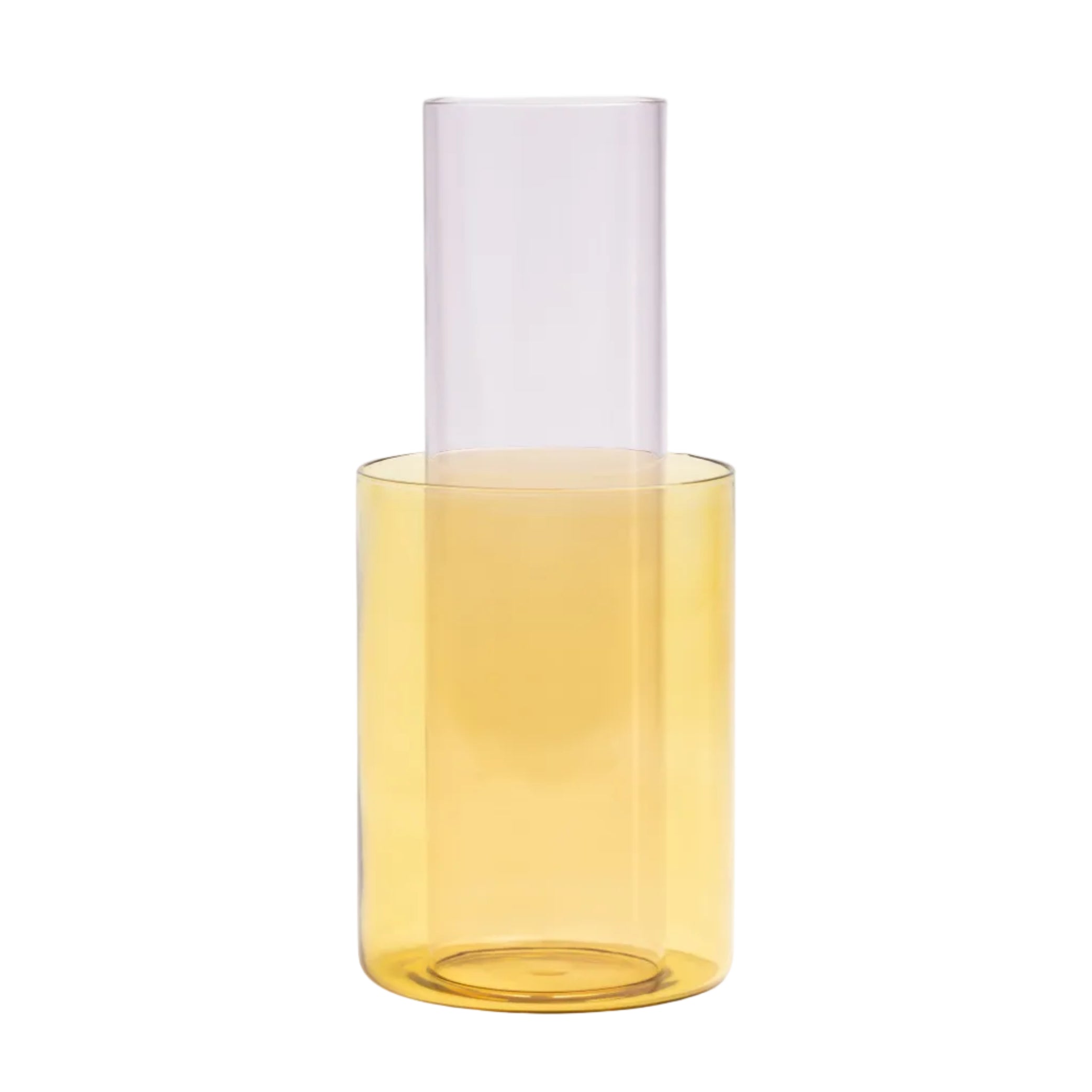 AMPHI vase pink with yellow