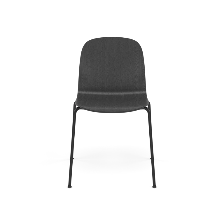 VISU Chair in Black with Steel Base