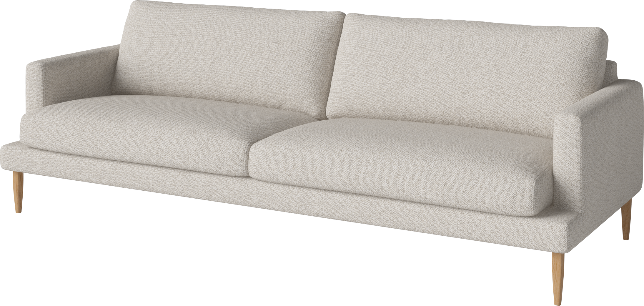 3-Personen-Sofa Veneda Slim Eiche Basis