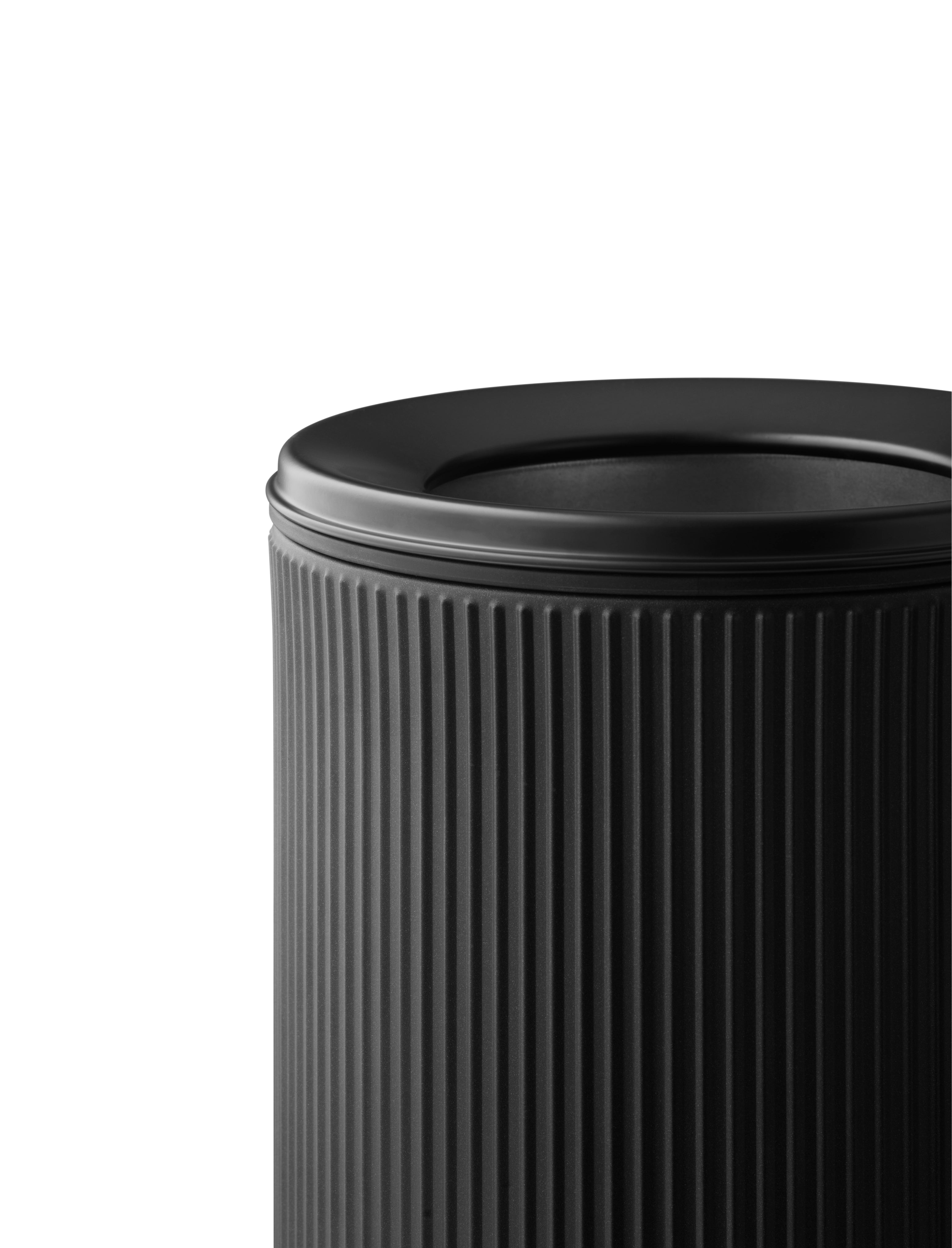 OPEN TOP black waste bin