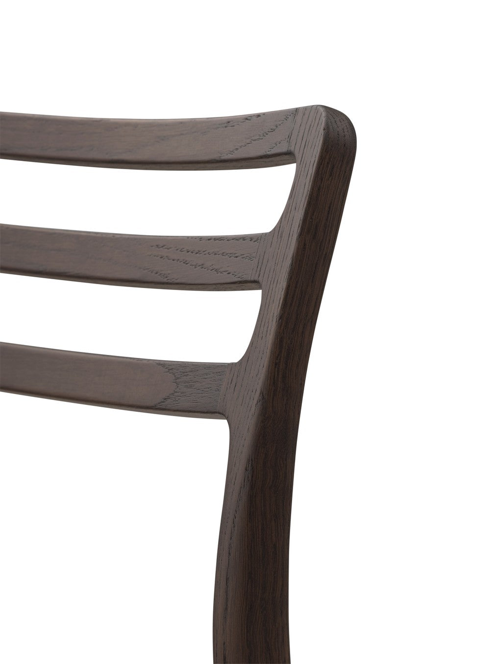 CABIN Chair Black Leather with Dark Oak Base