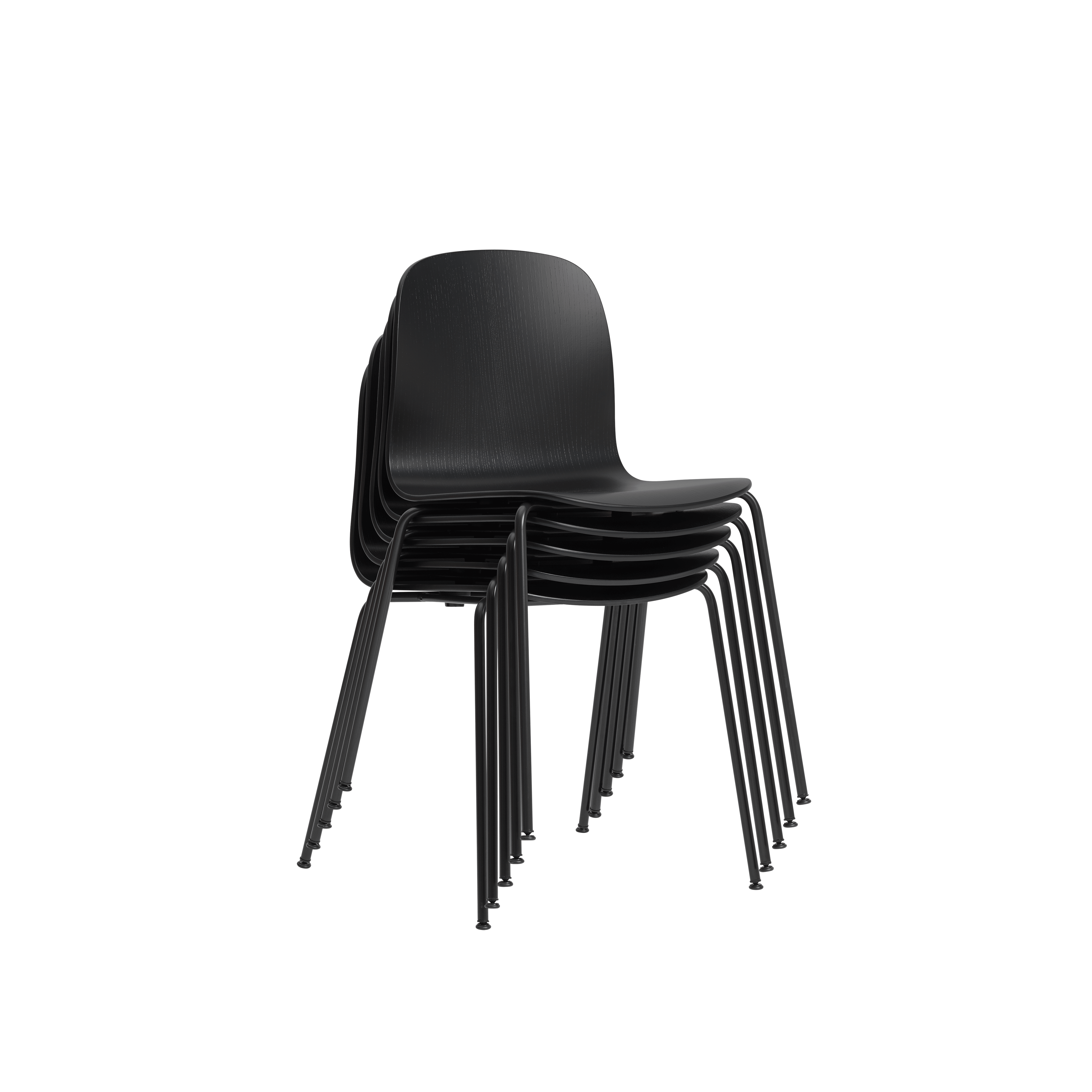 VISU Chair in Black with Steel Base