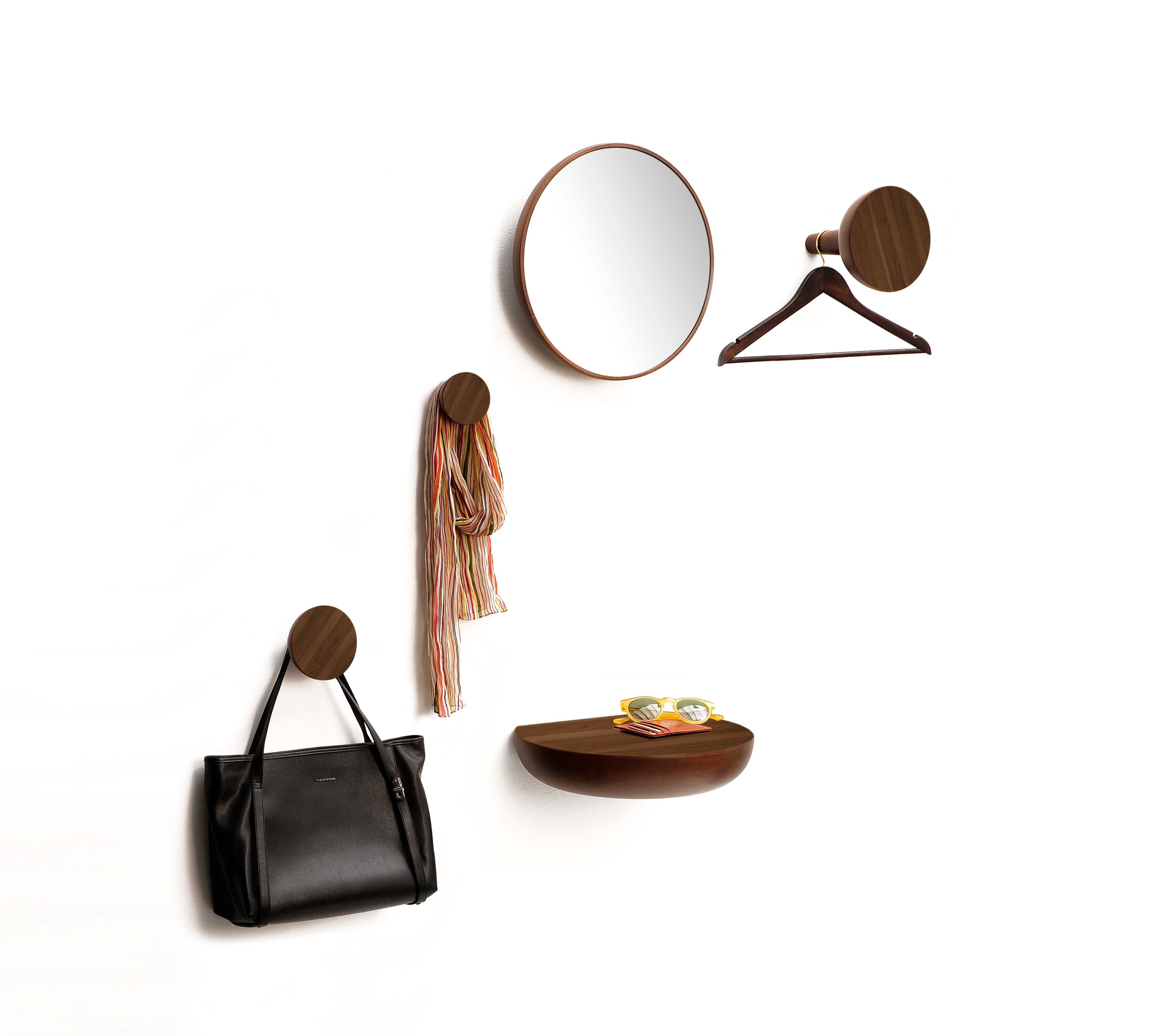 WELCOME coat rack set walnut veneer