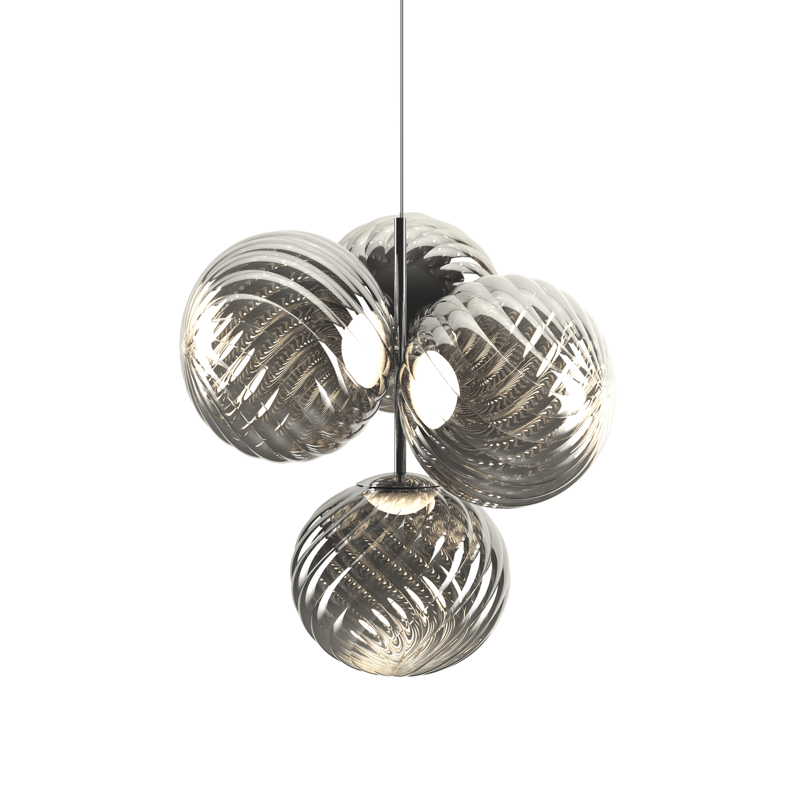 WHIRL SMALL silver pendant lamp