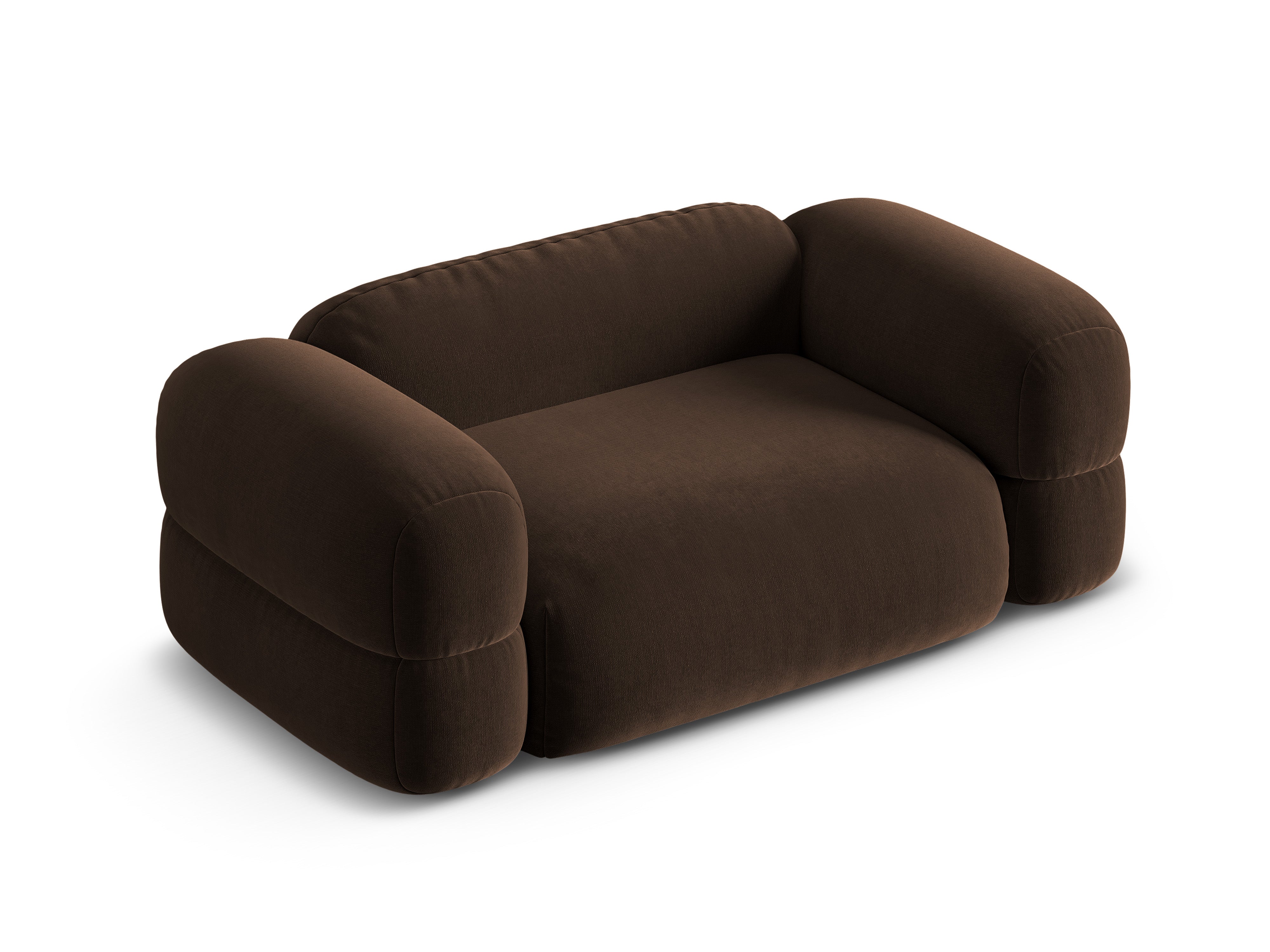 Chocolate Velvet 2-Seater Sofa ROGER