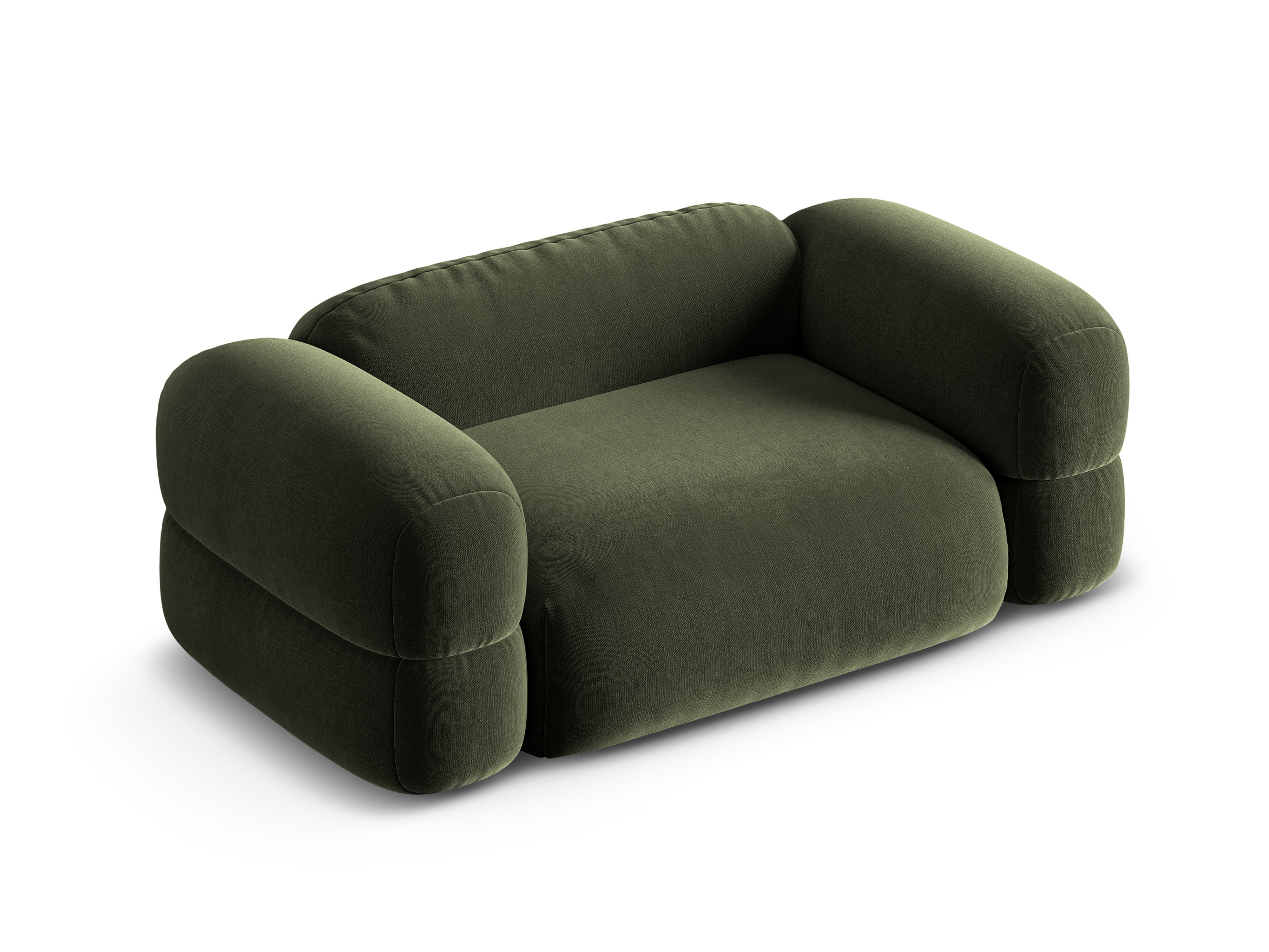 Velvet 2-Seater Sofa ROGER Olive