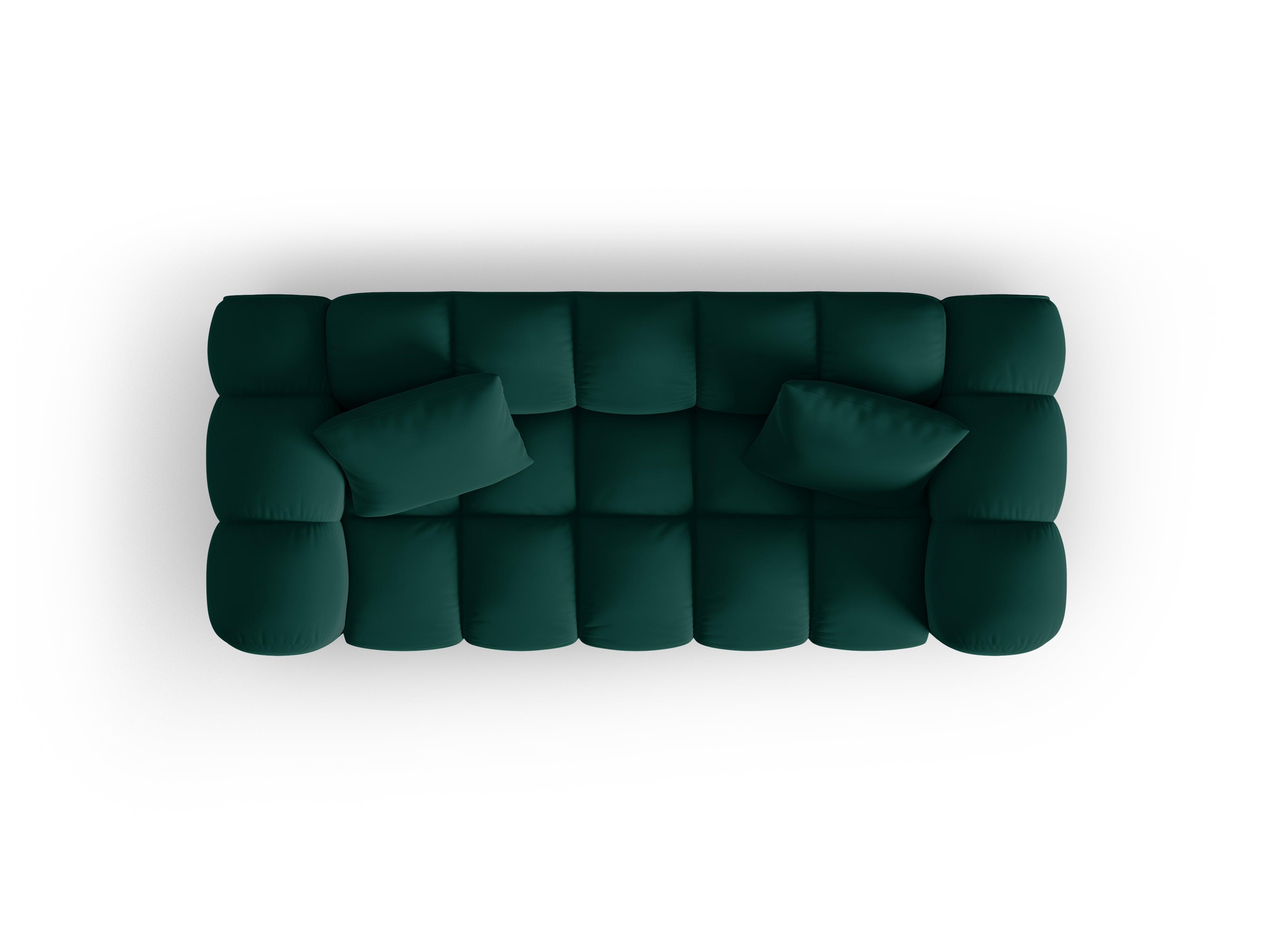 2-Personen-Halley-Flaschengrün-Samtsofa