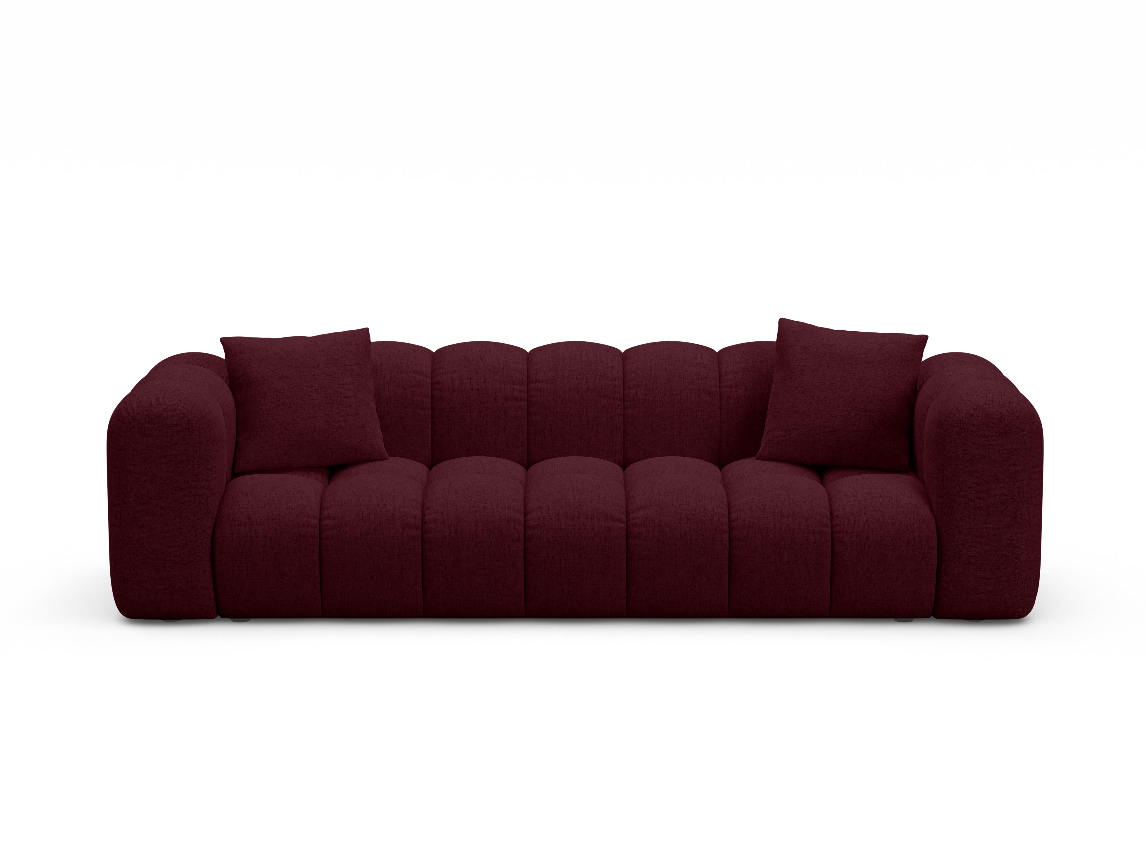Sofa mit Schlaffunktion ASTRO burgunderfarbener Chenille
