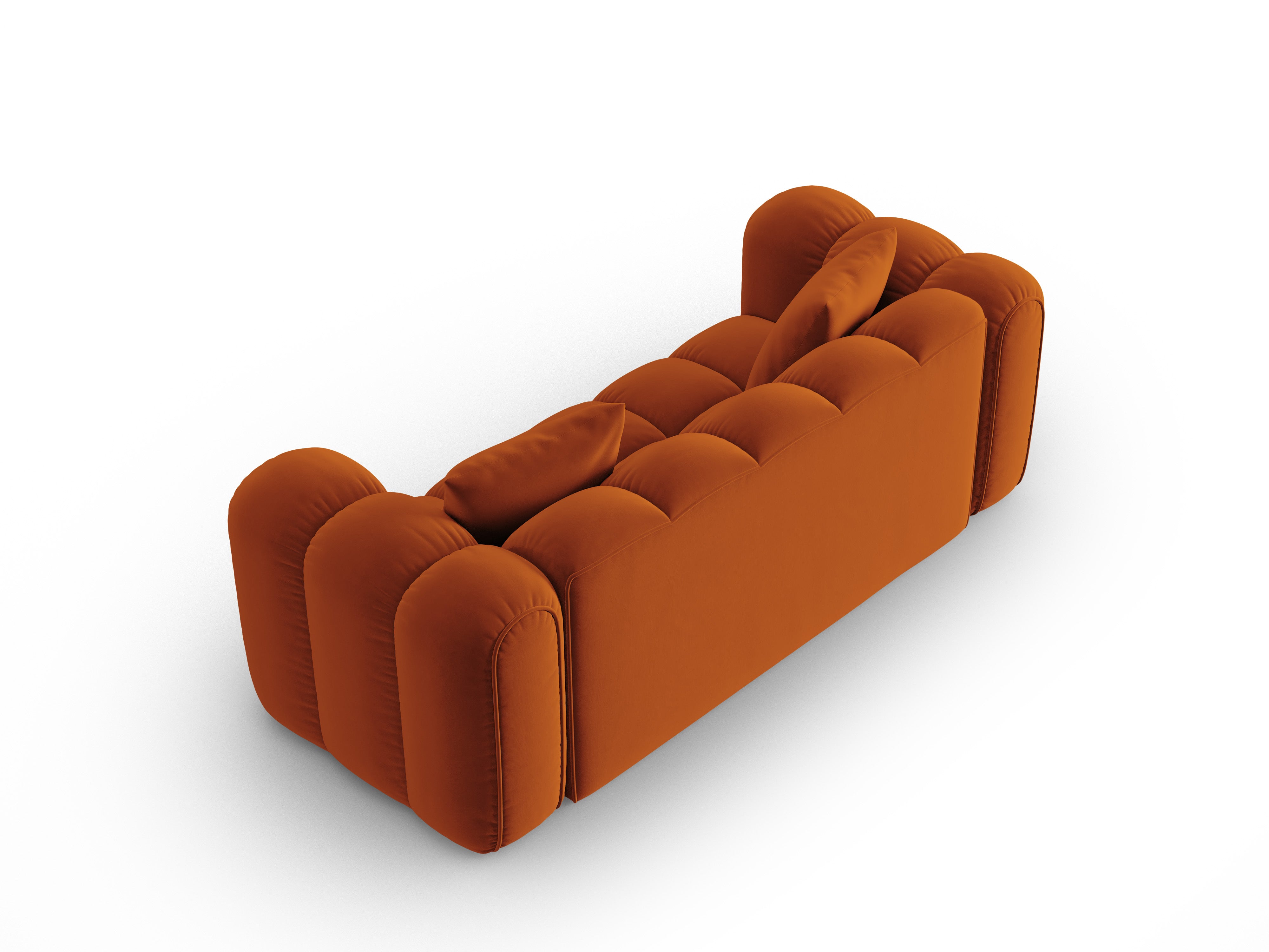 Sofa aksamitna 3-osobowa ASTRO rudy
