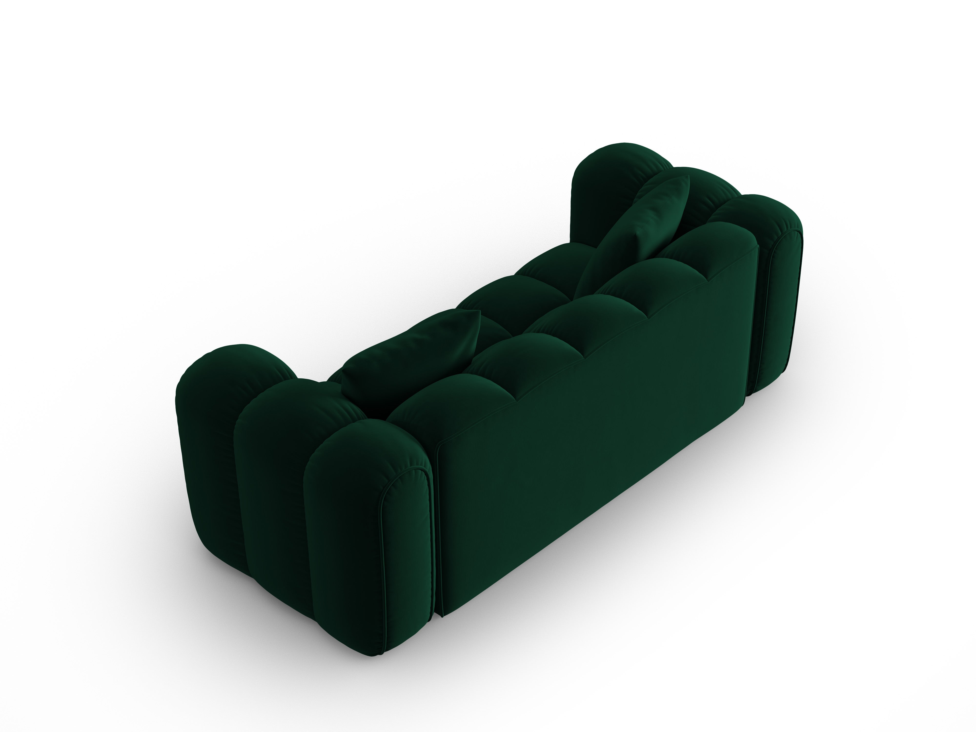 Velvet 3-Seater Sofa ASTRO Bottle Green