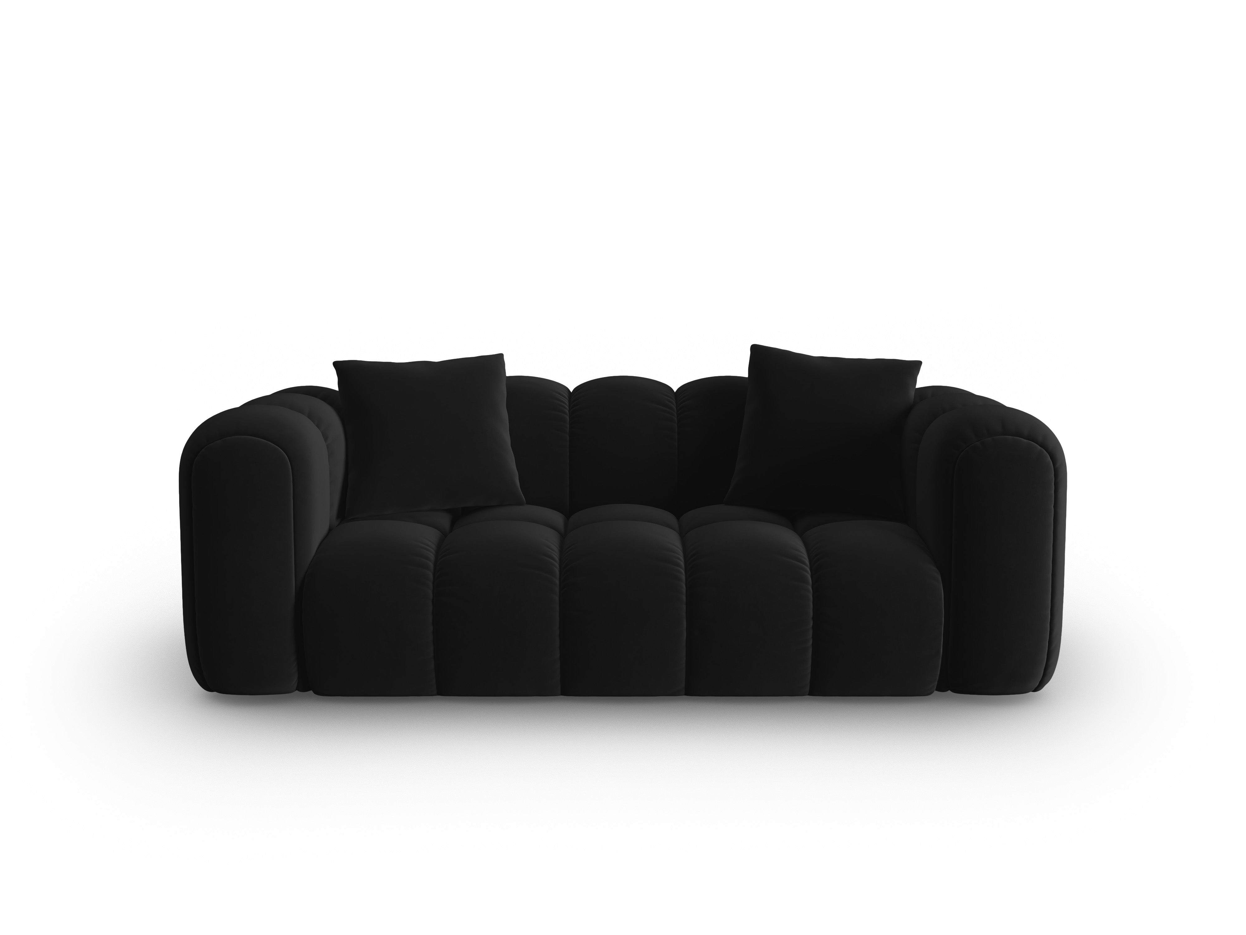 Sofa aksamitna 3-osobowa ASTRO czarny