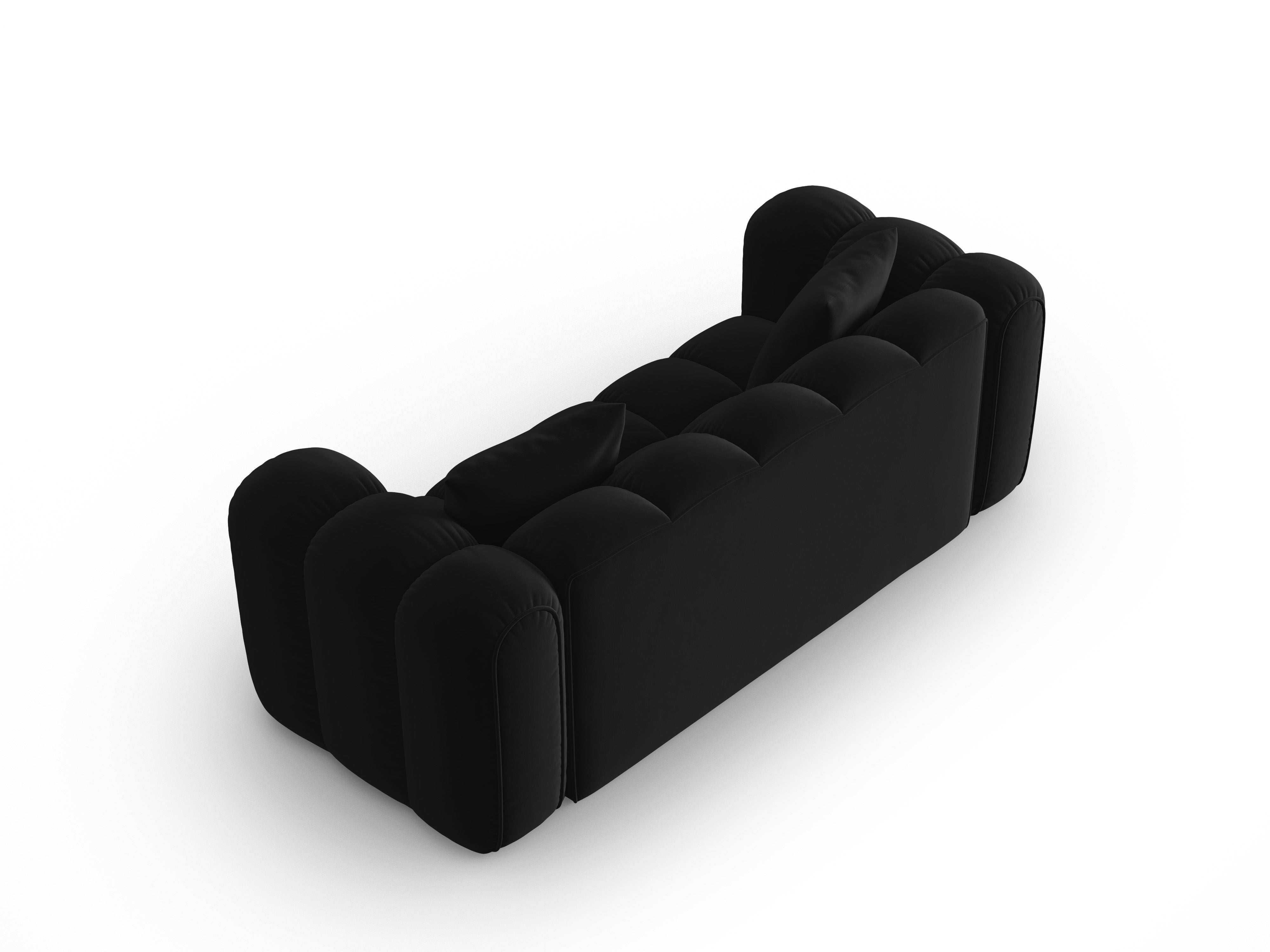 Sofa aksamitna 3-osobowa ASTRO czarny