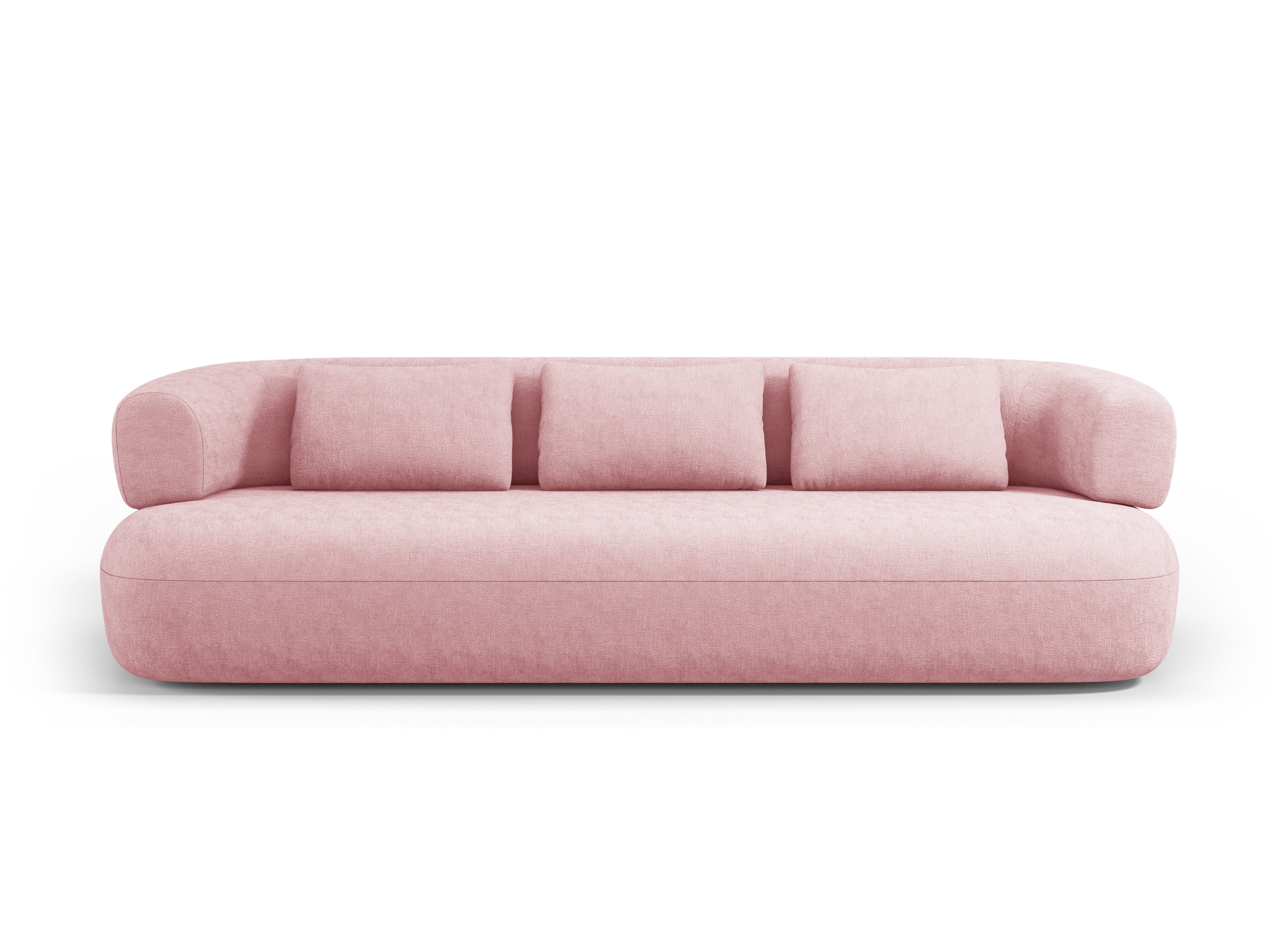 Sofa für 3,5 Personen ALDRIN in rosa Chenille