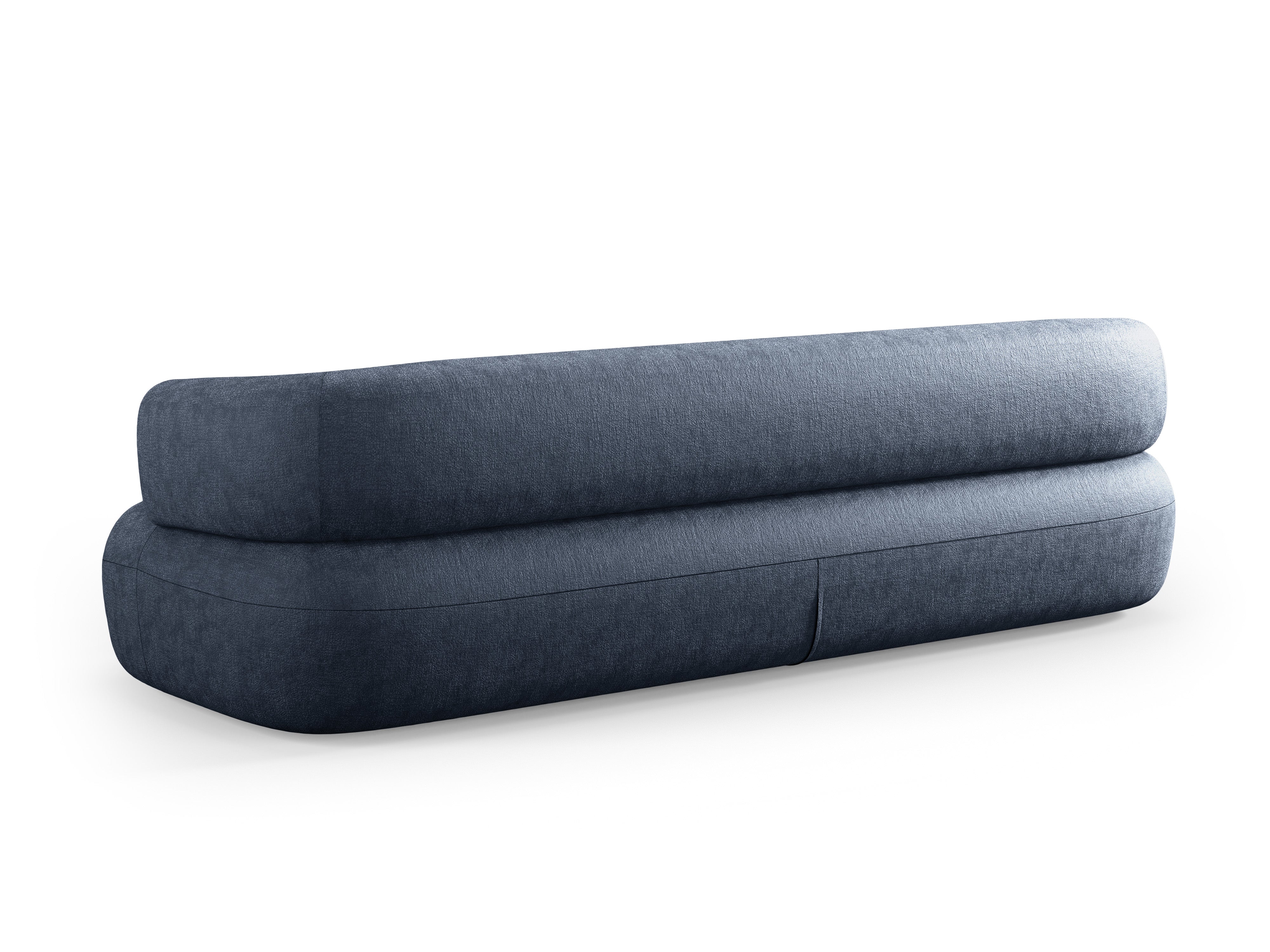 Sofa für 3,5 Personen ALDRIN in marineblauem Chenille