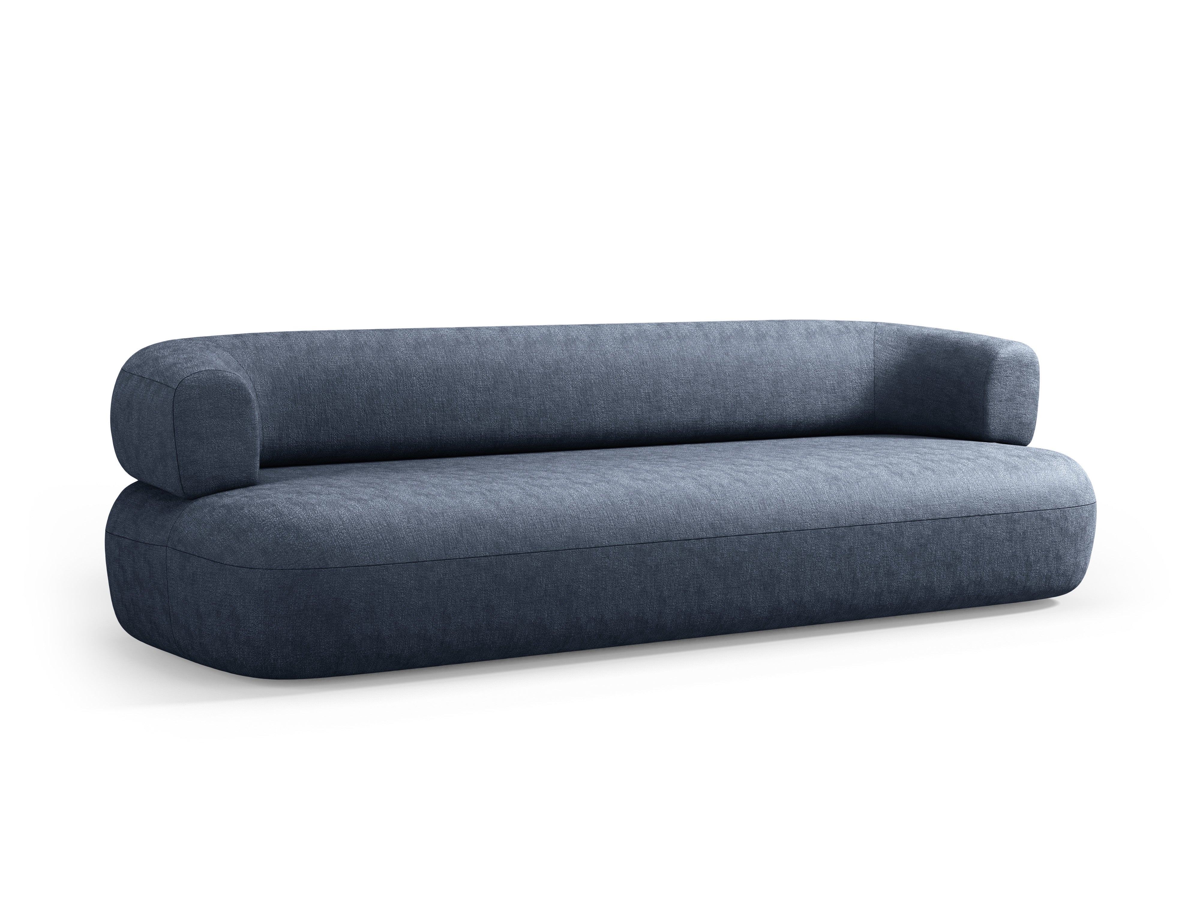 Sofa für 3,5 Personen ALDRIN in marineblauem Chenille
