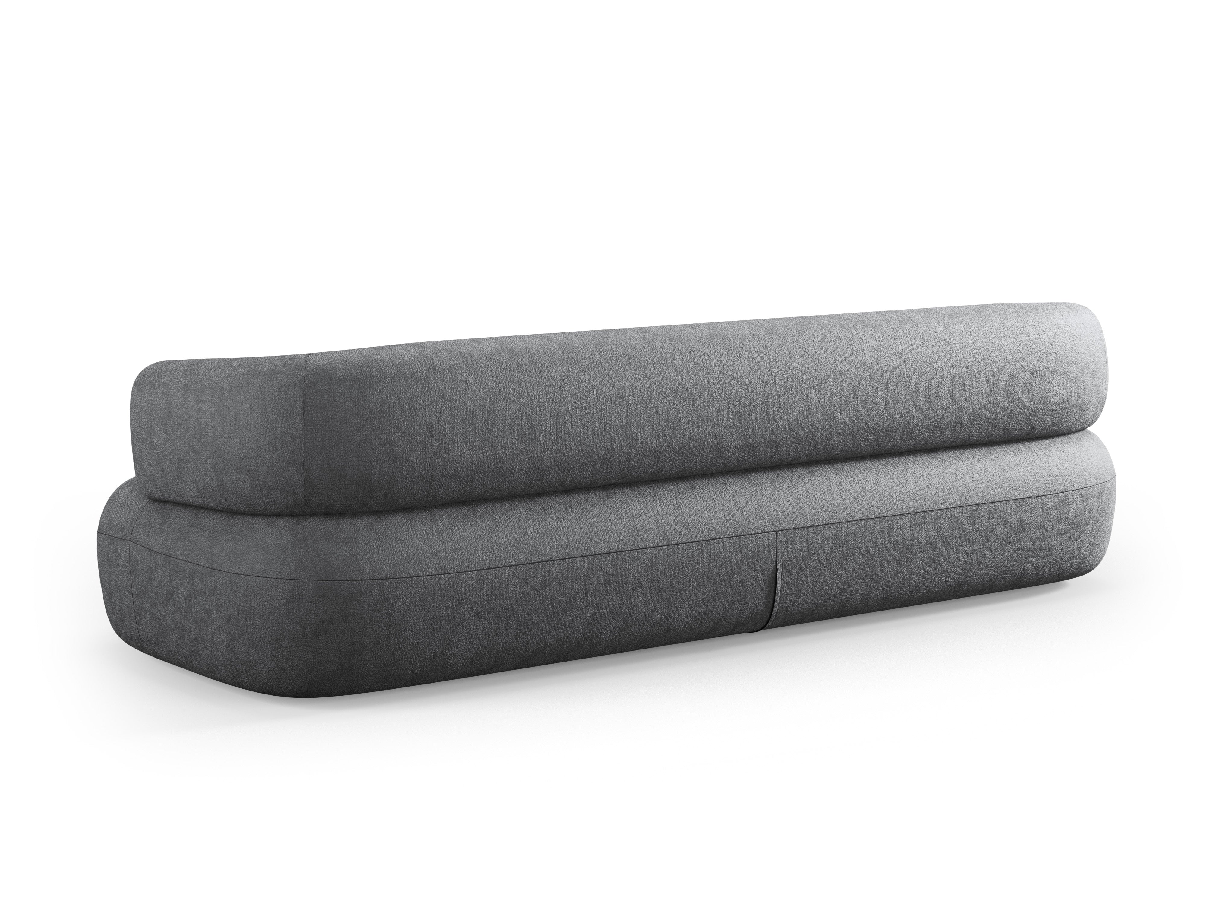 Sofa für 3,5 Personen ALDRIN in dunkelgrauem Chenille