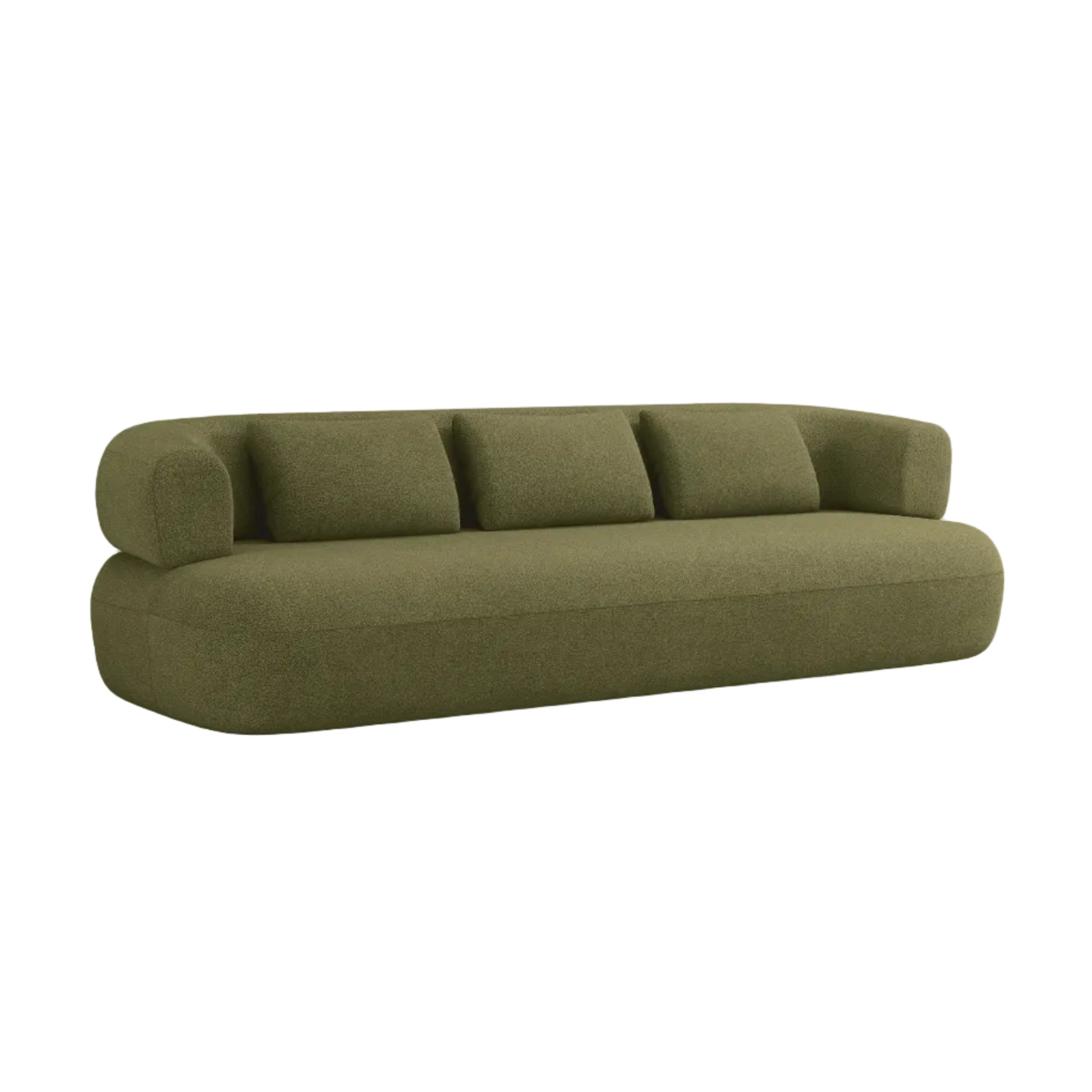 Sofa für 3,5 Personen ALDRIN in grünem Boucle