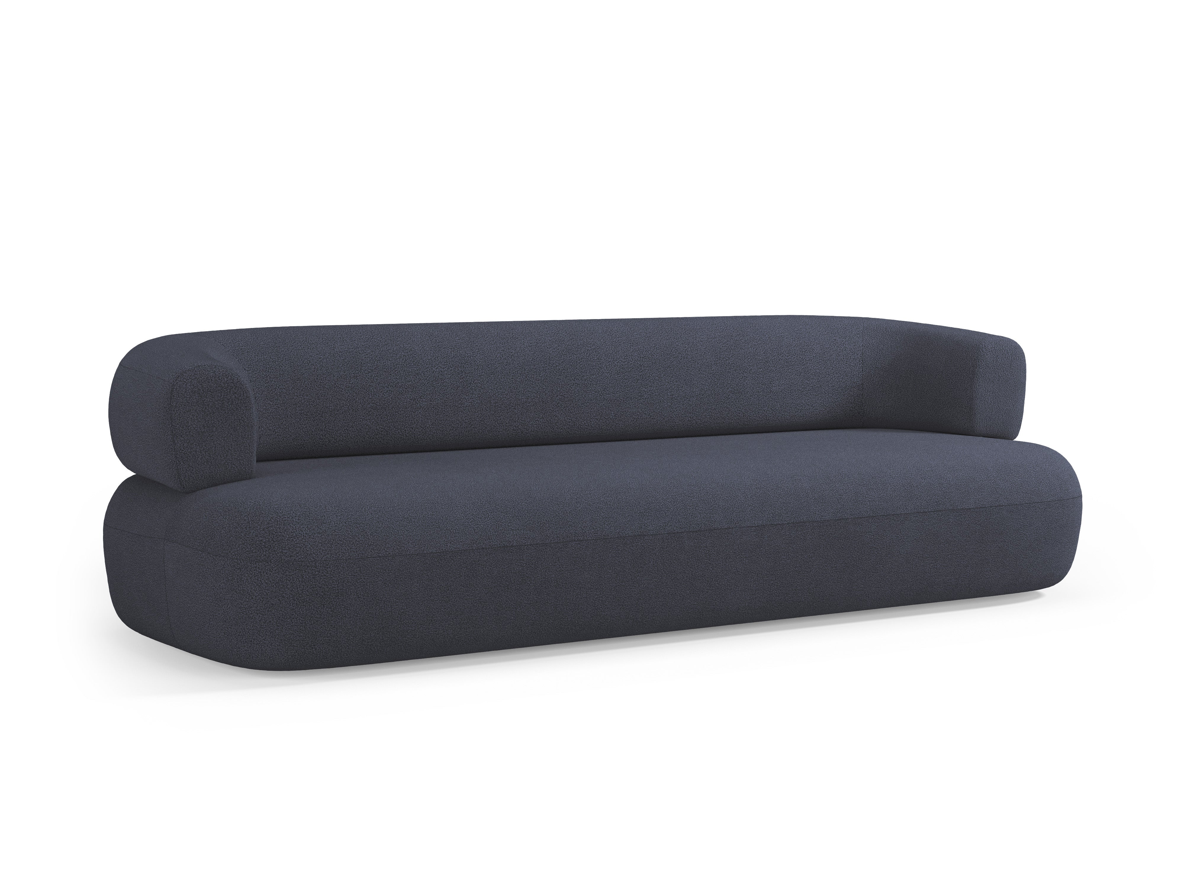 Sofa für 3,5 Personen ALDRIN in blauer Boucle