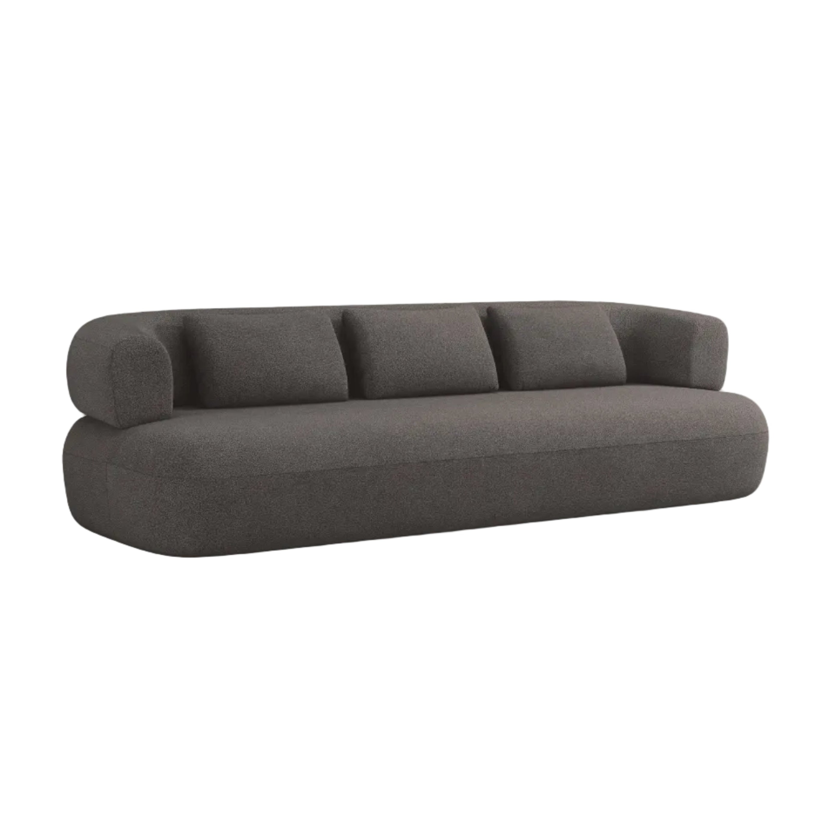 Sofa für 3,5 Personen ALDRIN in grauem Boucle