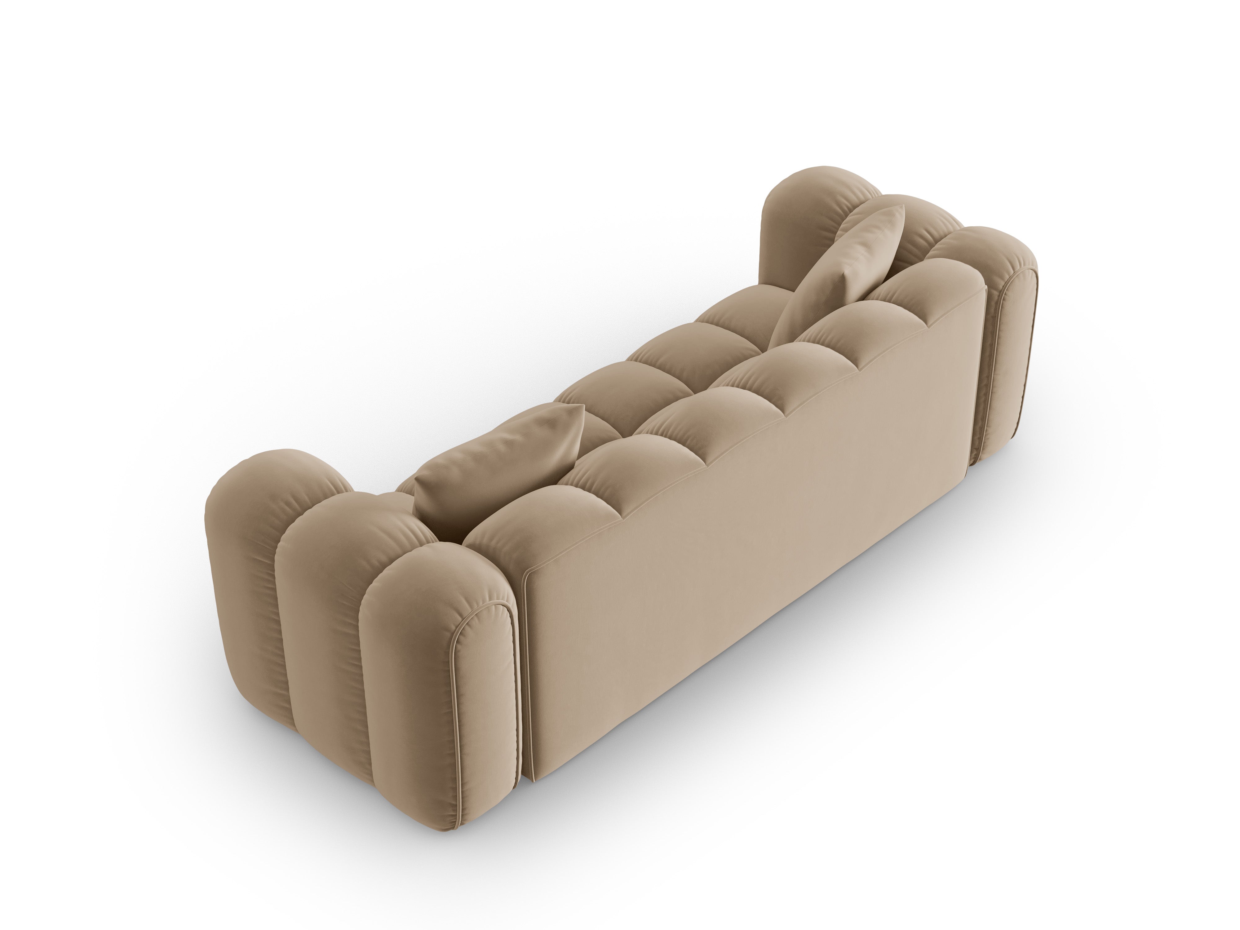 Sofa aksamitna 4-osobowa ASTRO piaskowy