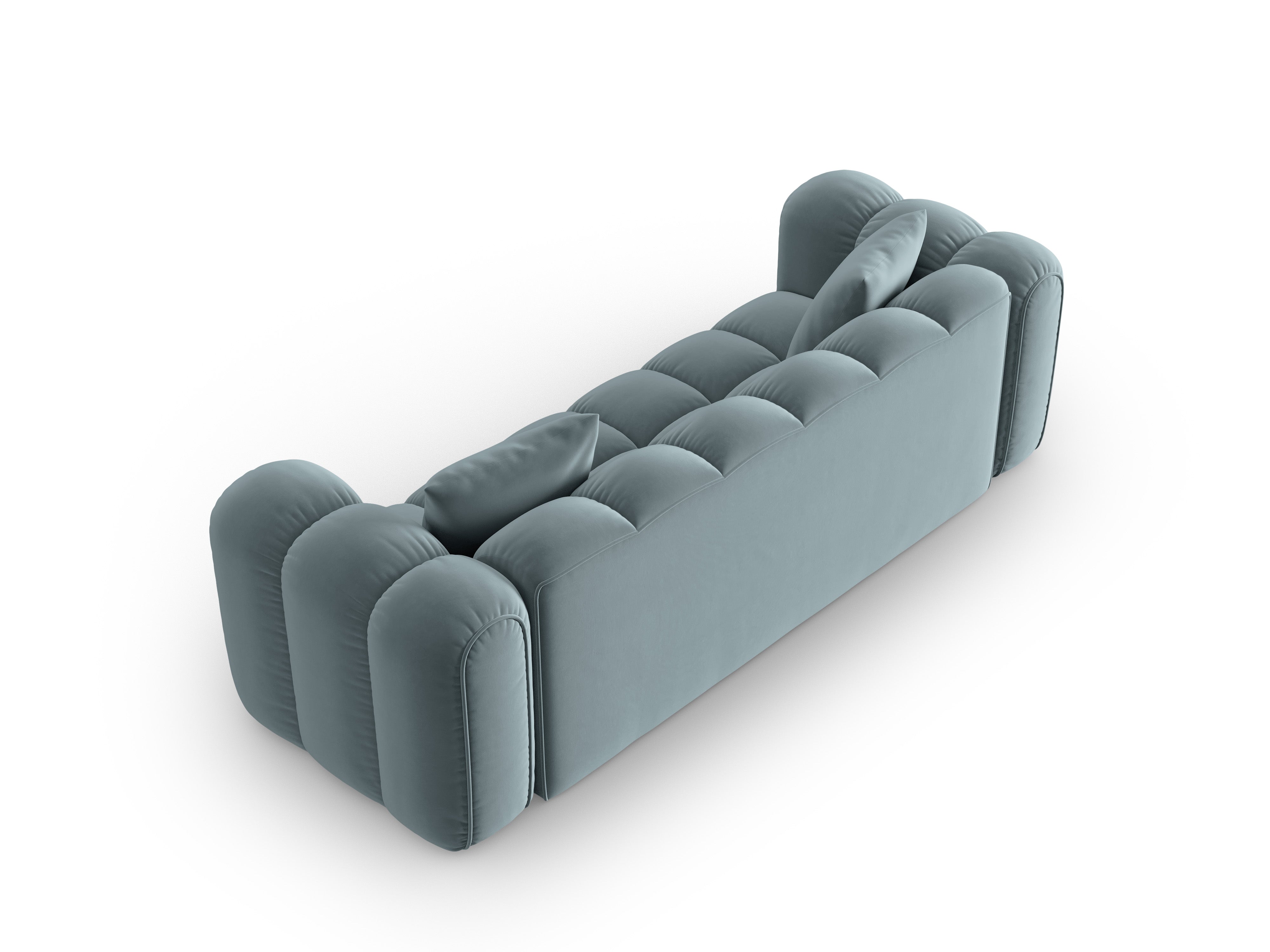 Sofa aksamitna 4-osobowa ASTRO jasnoniebieski