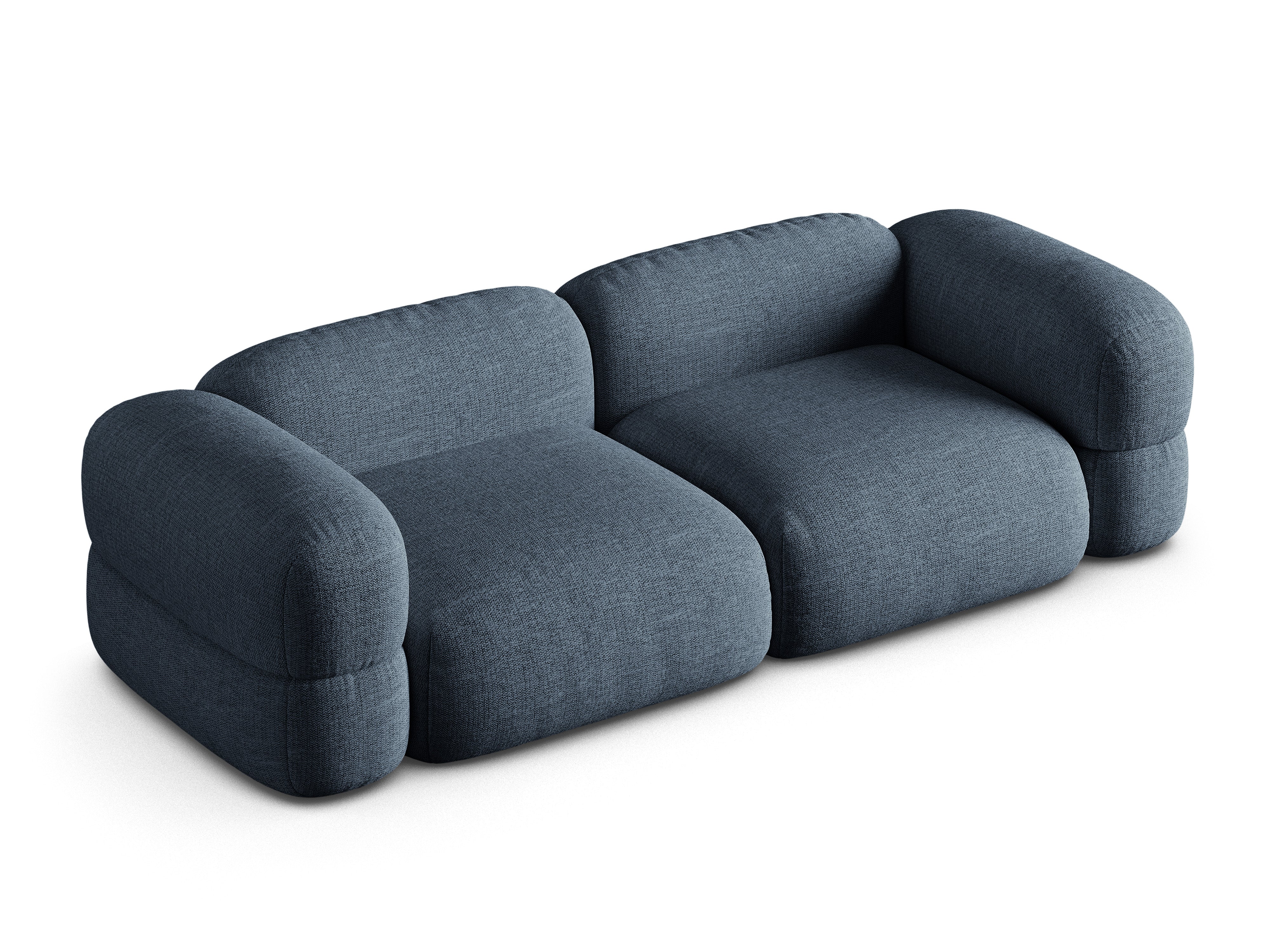 4-seater Sofa ROGER dark blue chenille