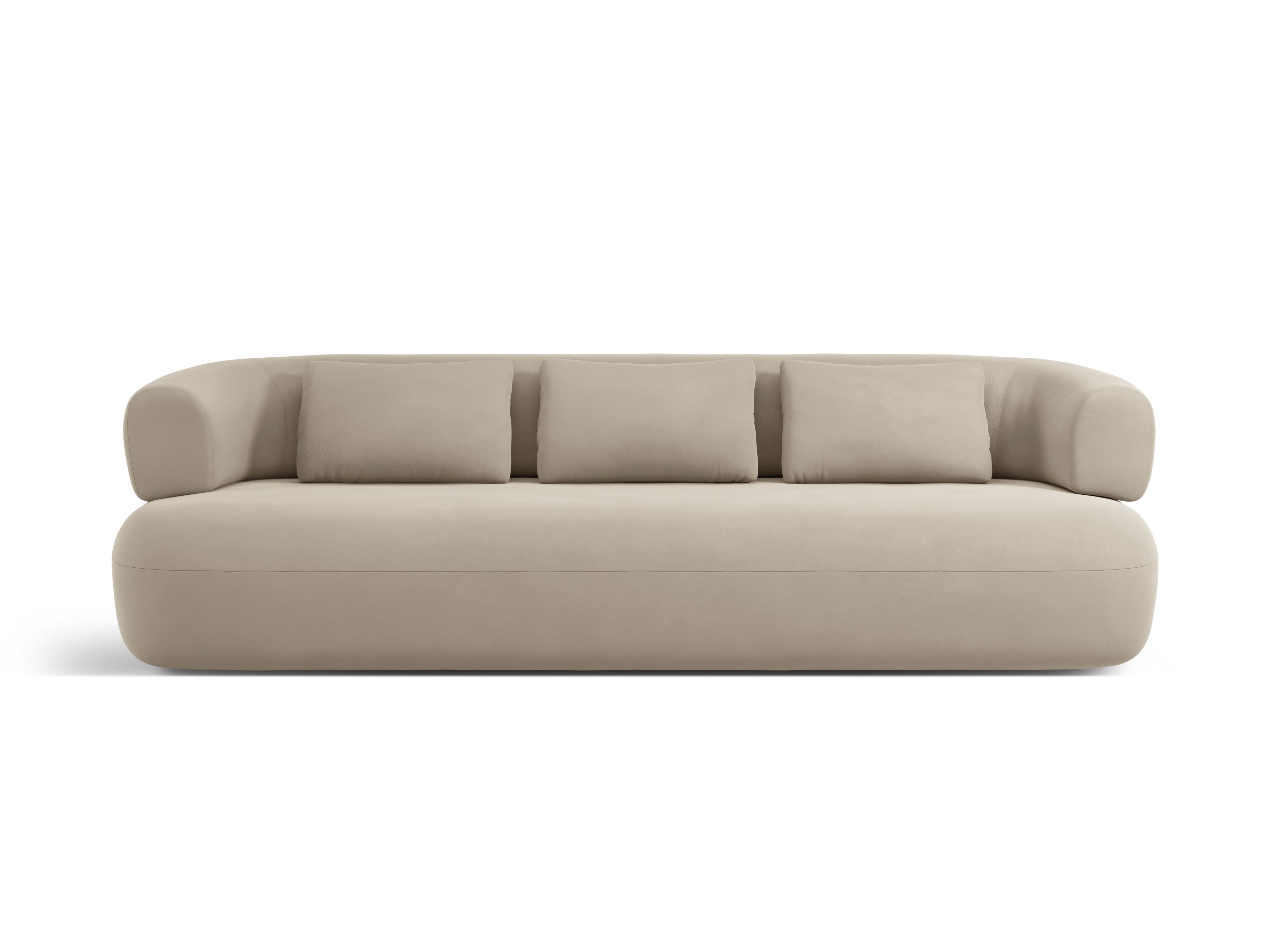 Sofa aus Samt für 4 Personen ALDRIN in Beige