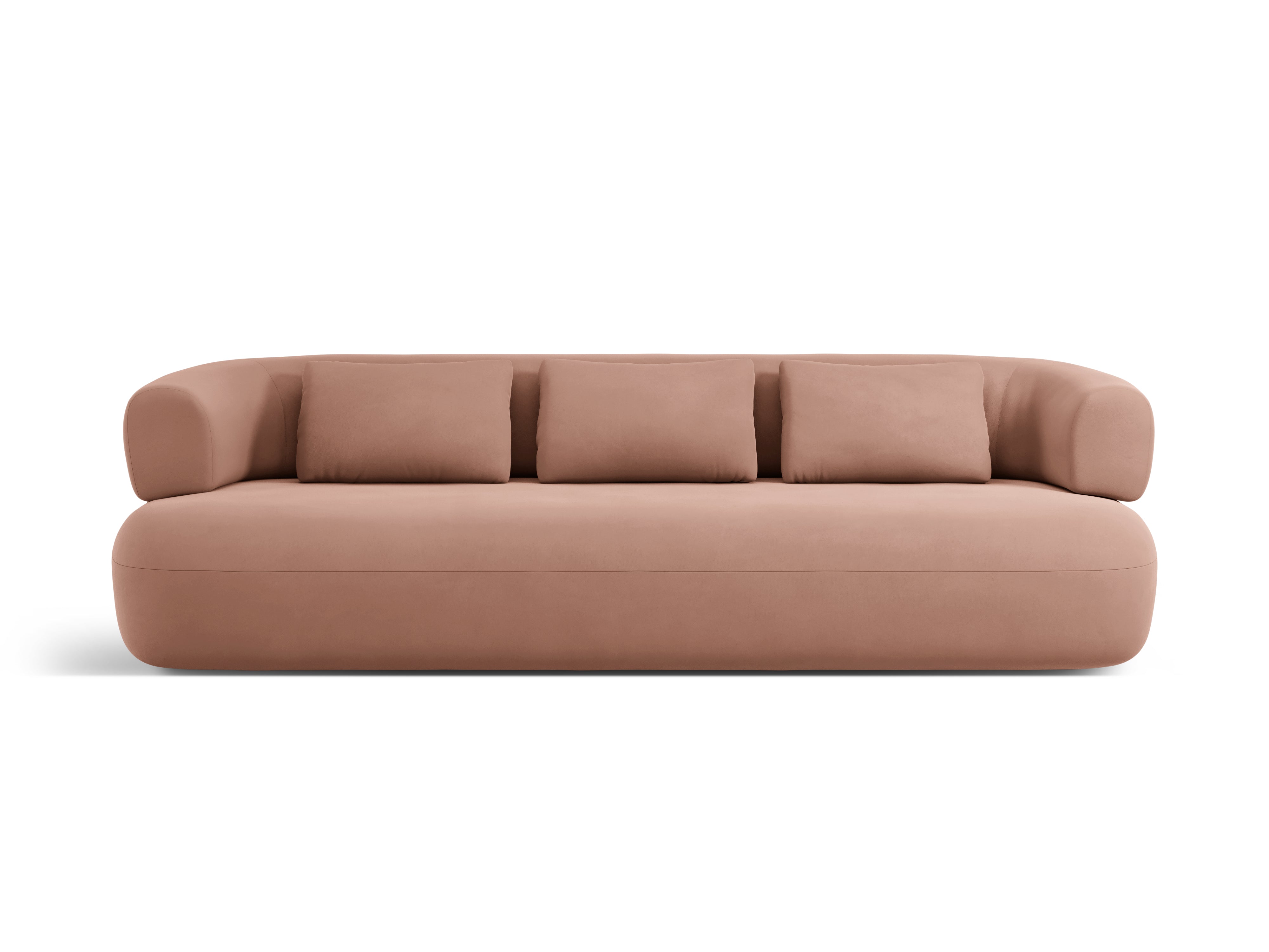 Sofa aus Samt für 4 Personen ALDRIN in Rosa