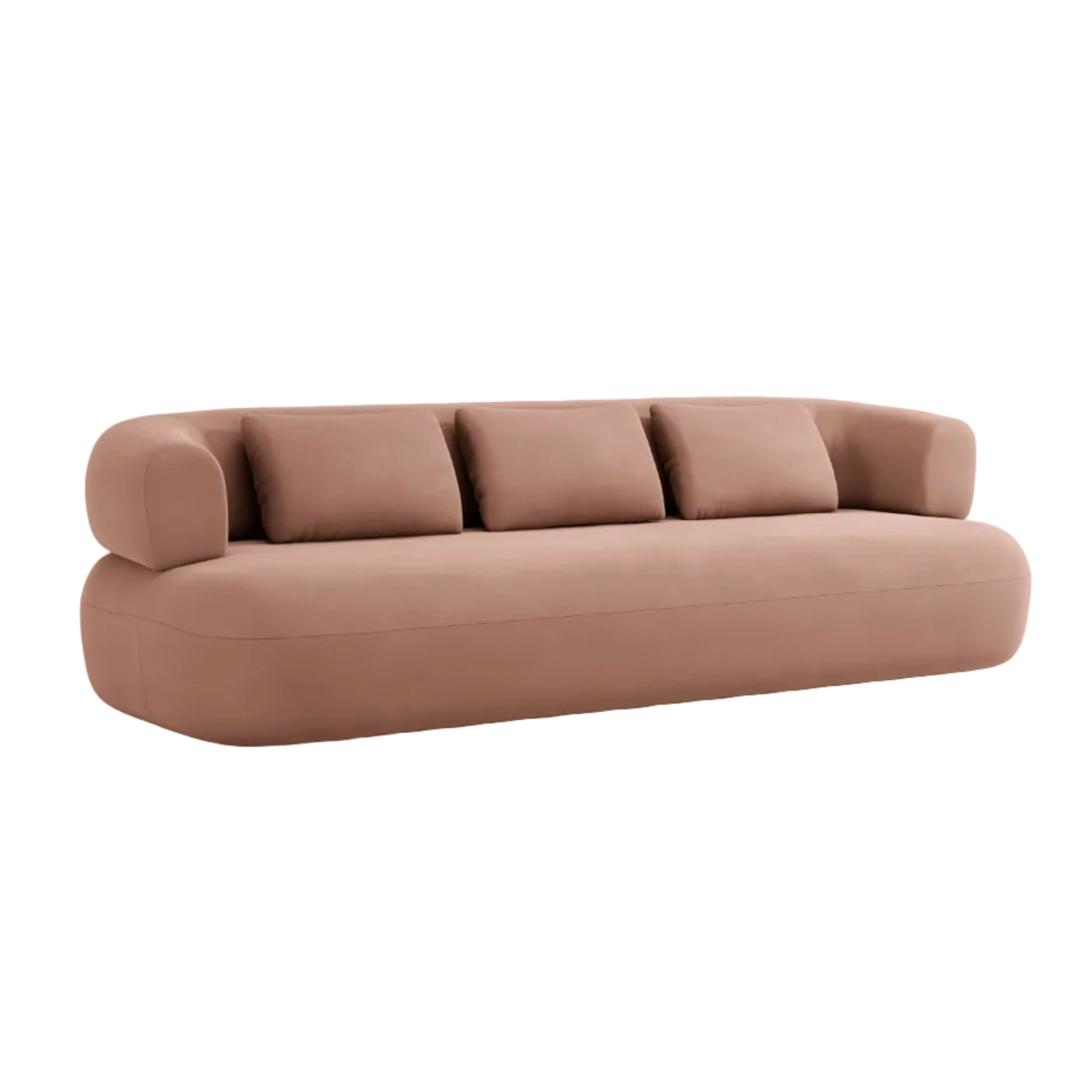 Sofa aus Samt für 4 Personen ALDRIN in Rosa