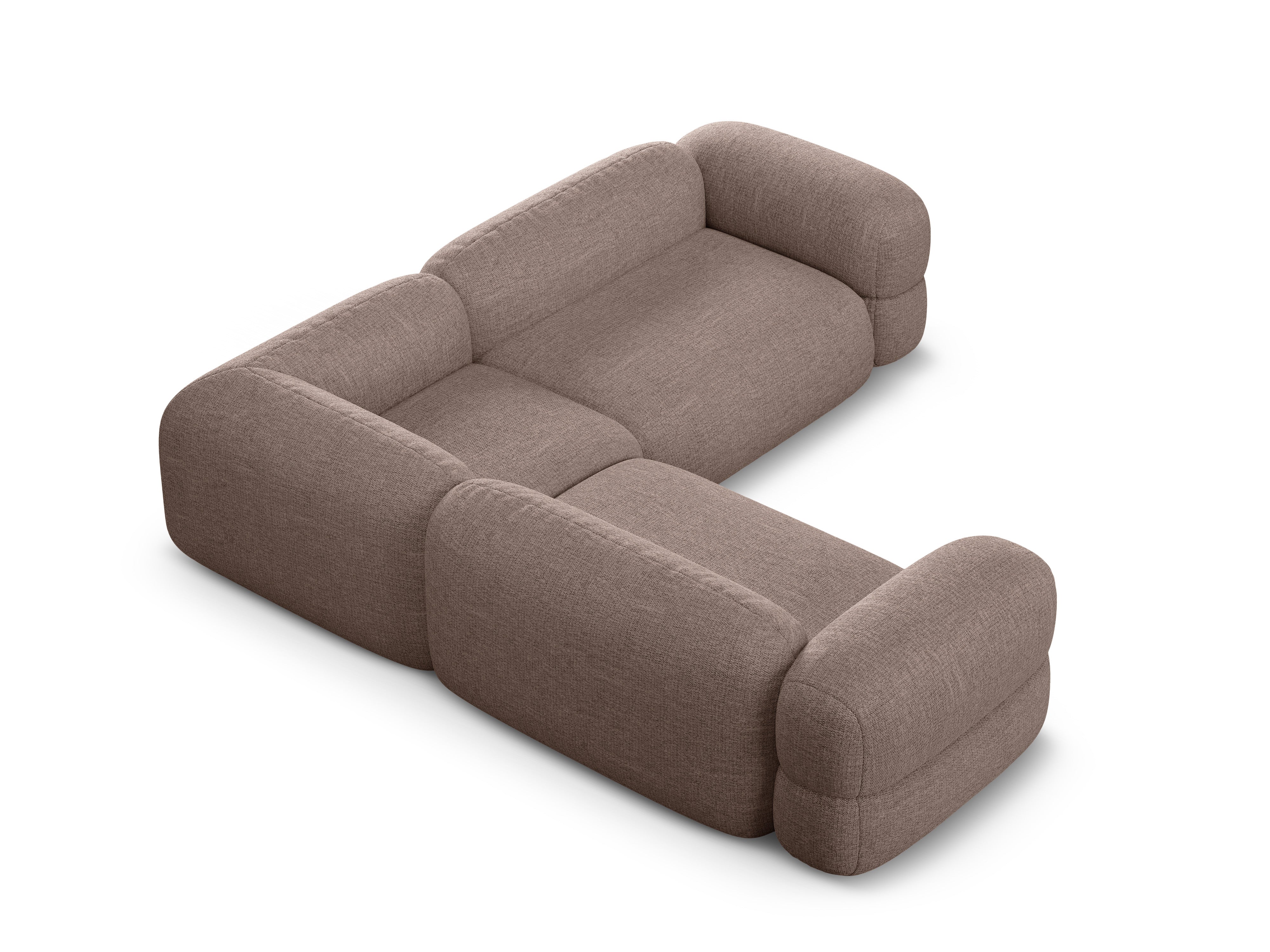 Symmetrische Eckcouch ROGER Cappuccino Chenille