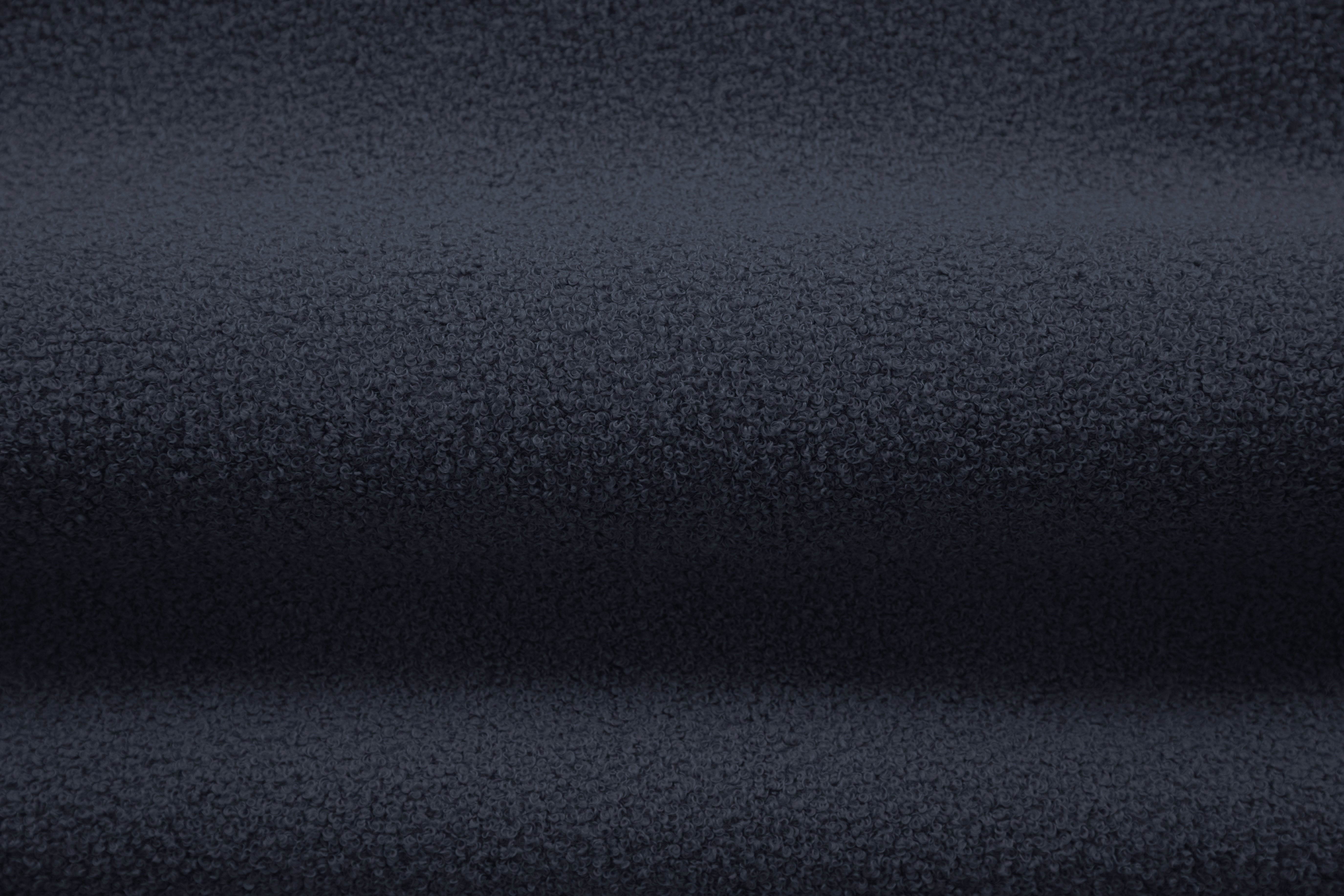 3-sitziger linker Ecksofa ALDRIN in marineblauem Boucle