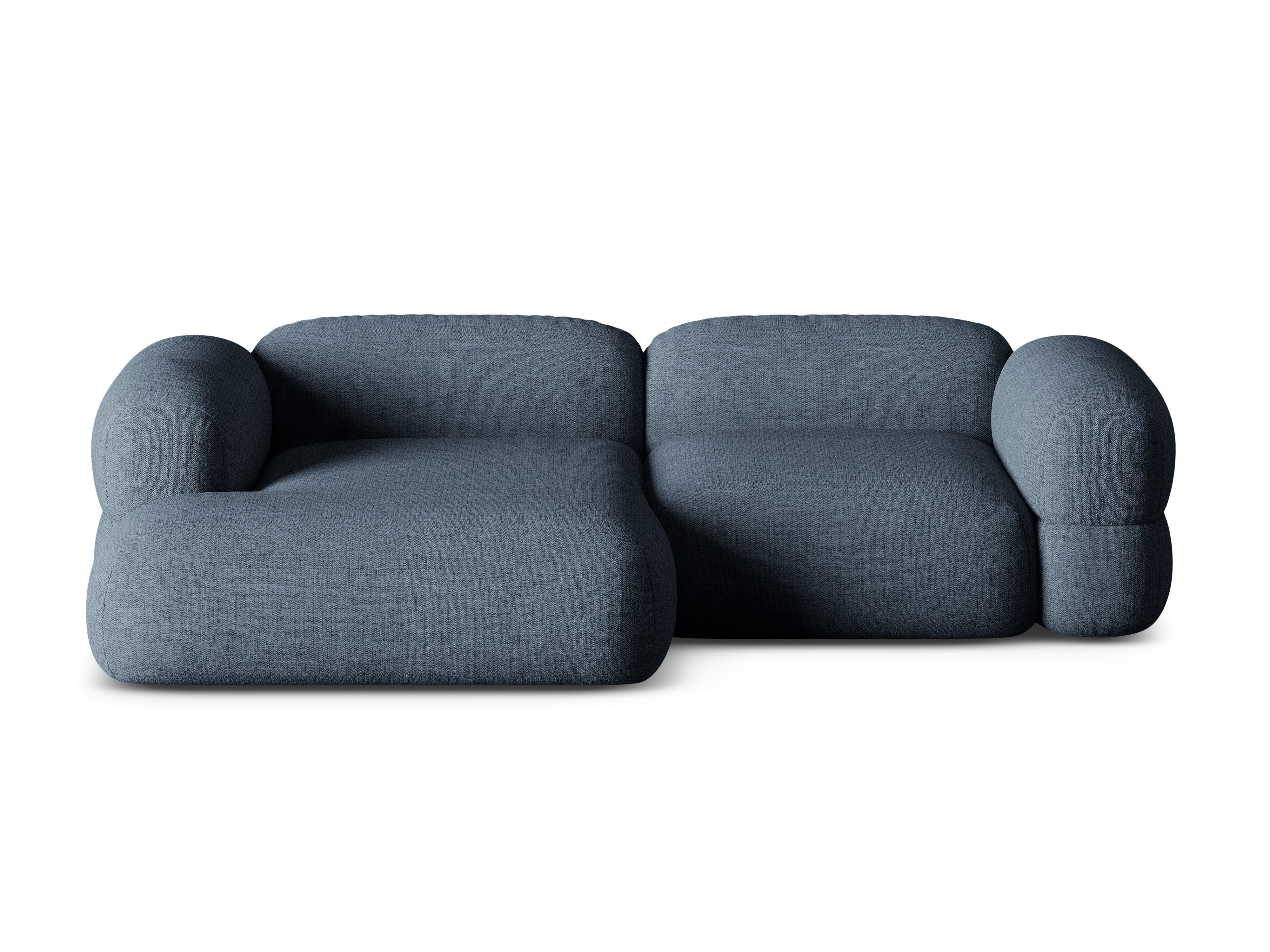 Linksseitige Eckcouch ROGER dunkelblauer Chenille
