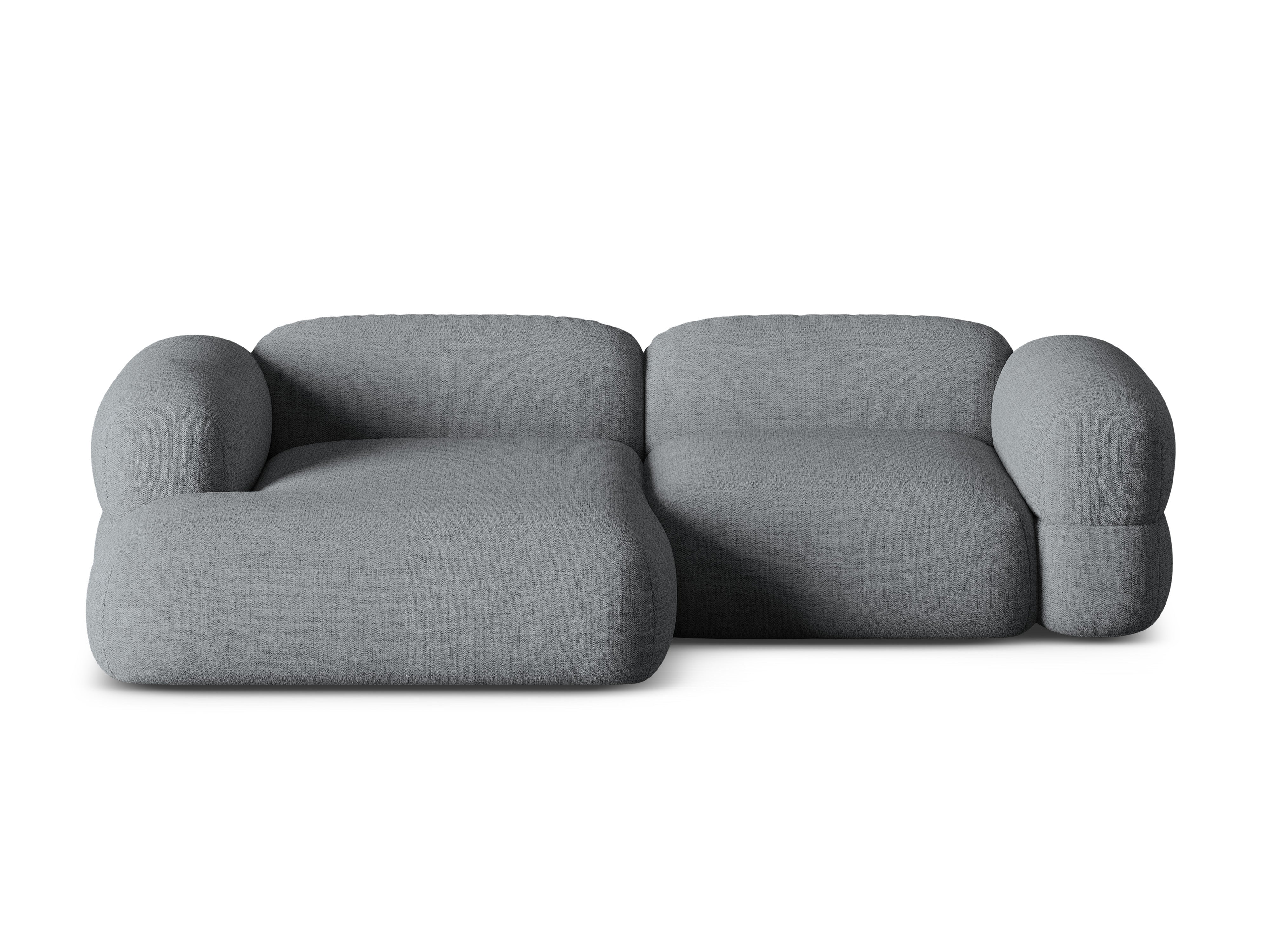 Linksseitige Eckcouch ROGER graues Chenille