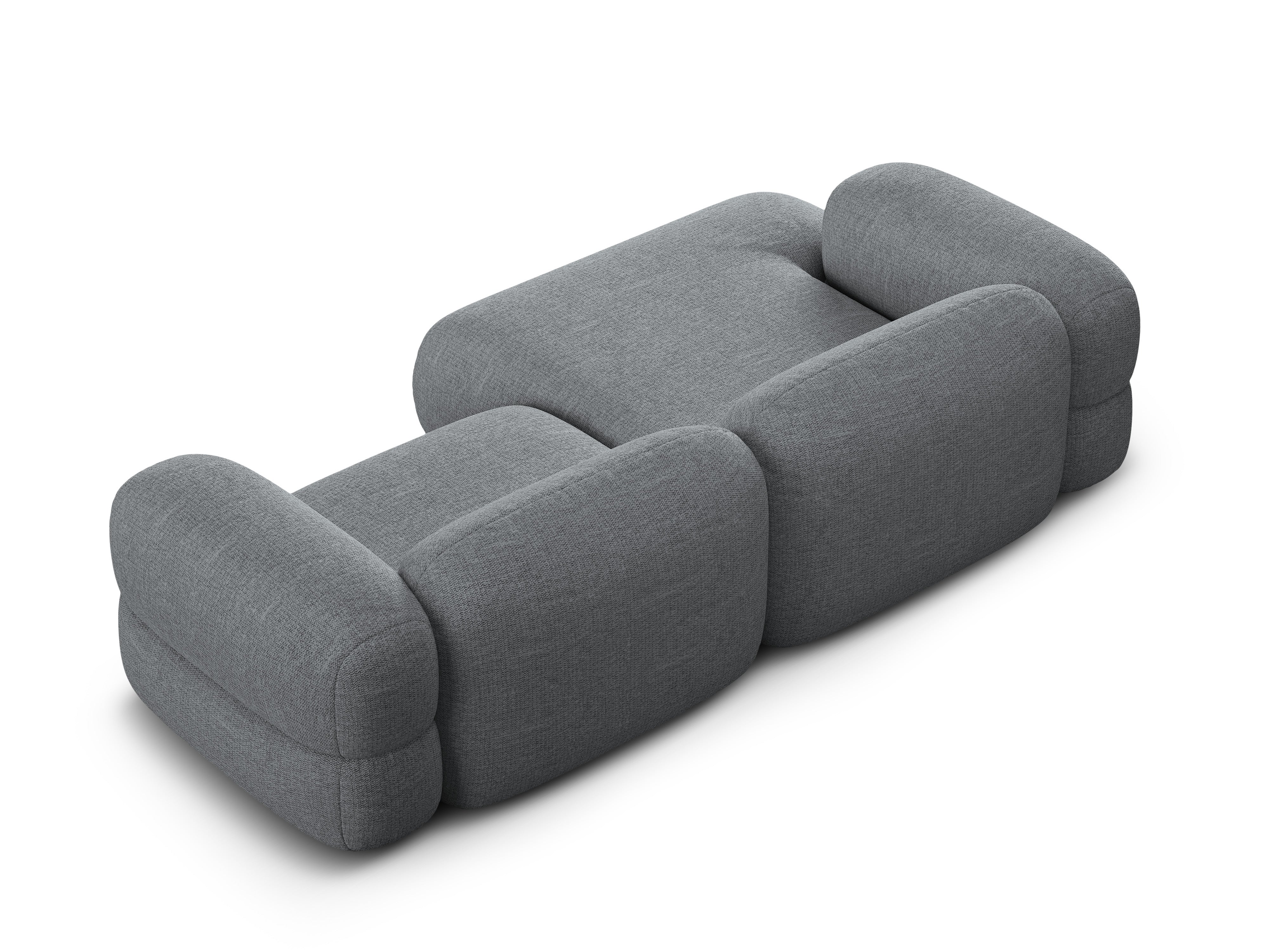 Linksseitige Eckcouch ROGER graues Chenille