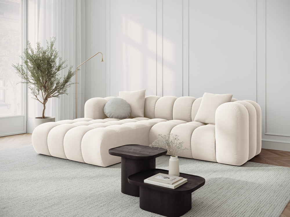 Samtecke der 3-Personen-linken leichten leichten Beige Halley