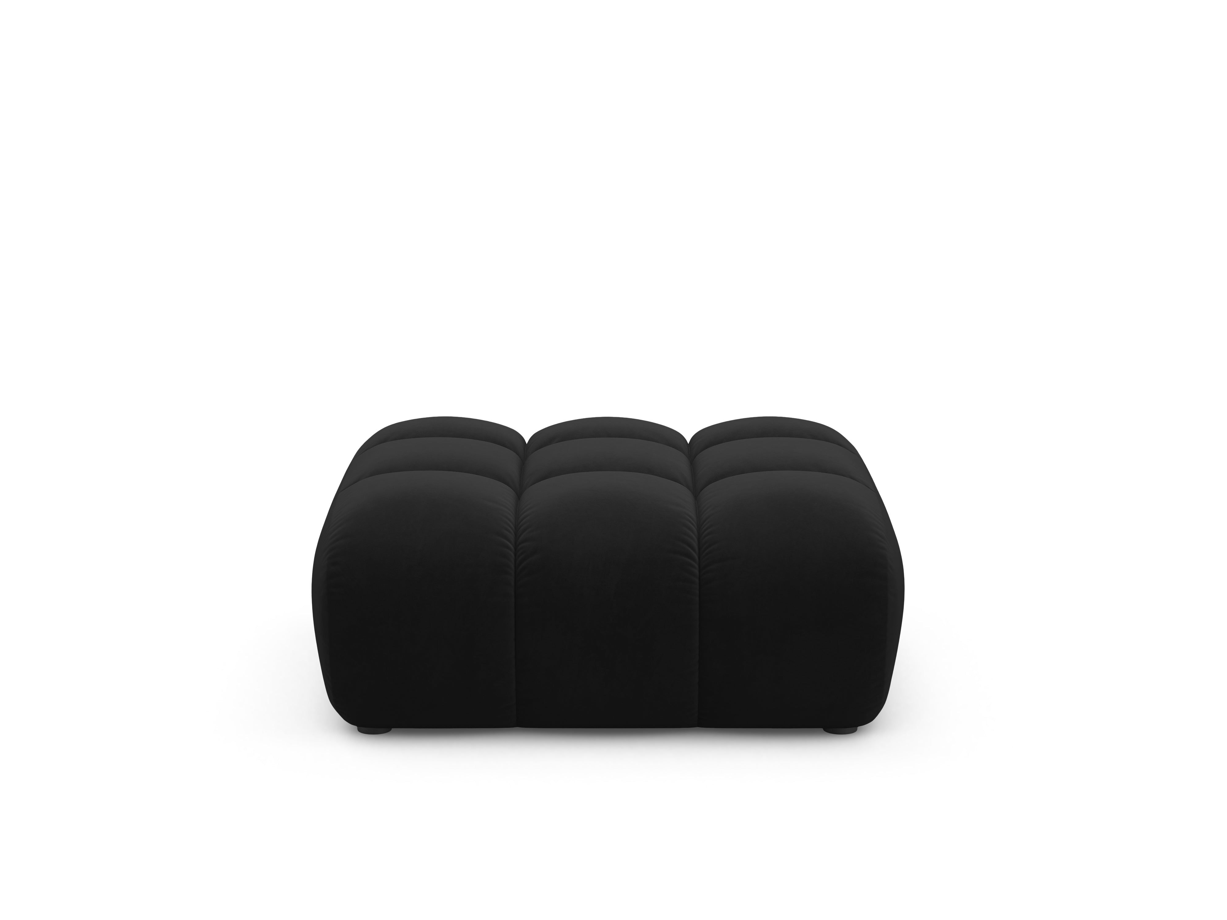 ASTRO black velvet pouf